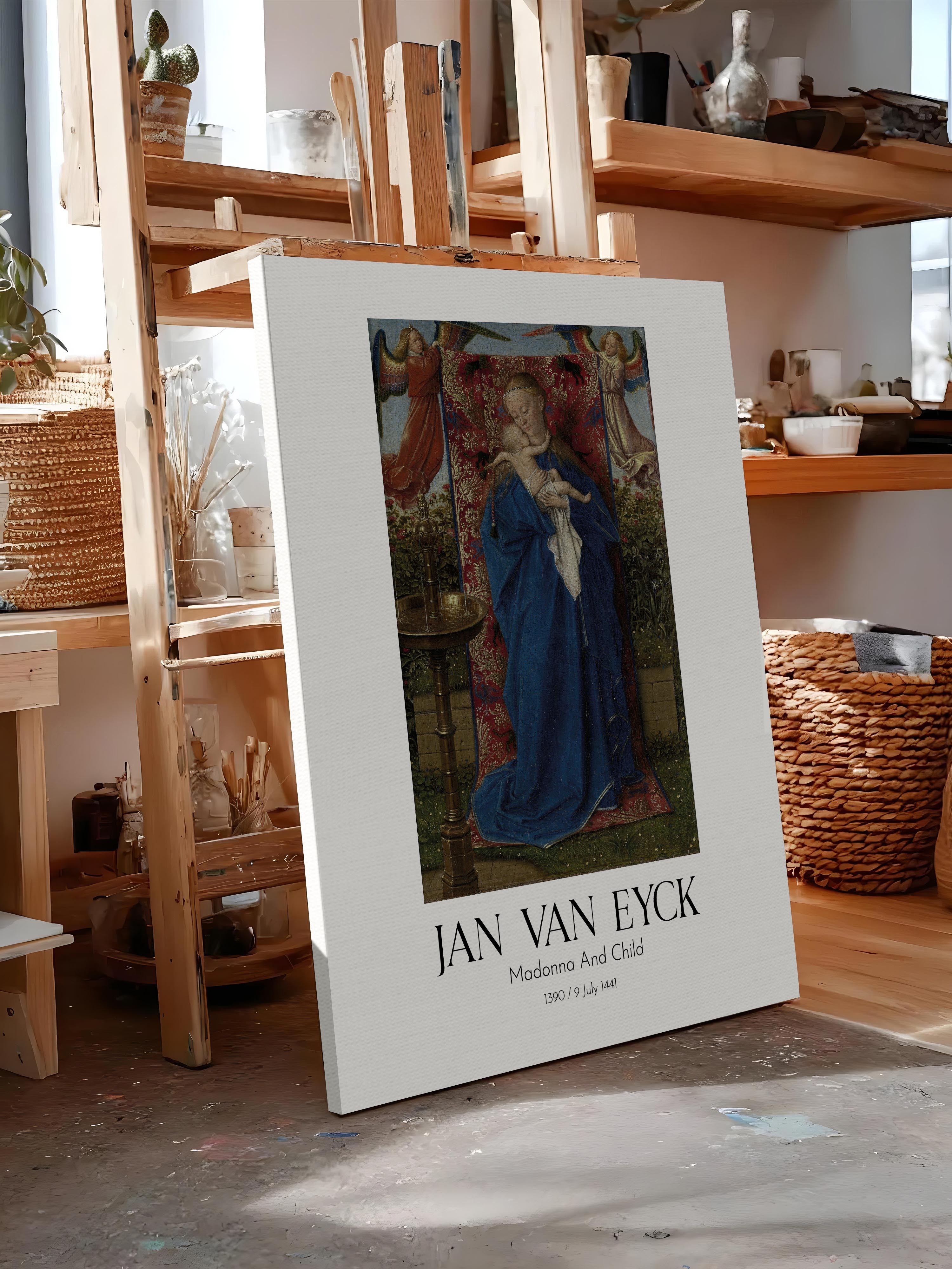 Jan Van Eyck - Madonna And Child, Kanvas Tablo, Sanat Serisi NO:112138