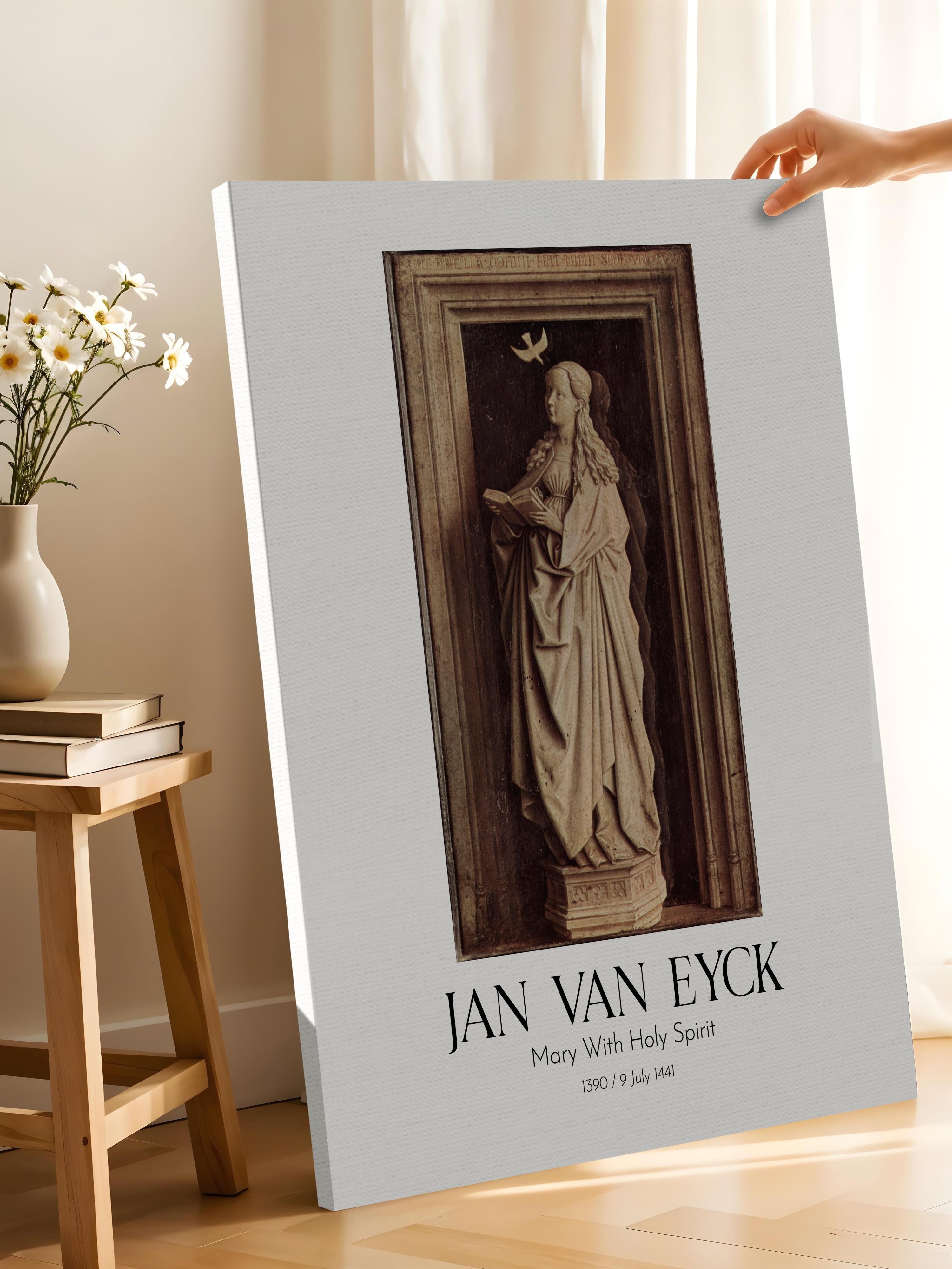 Jan Van Eyck - Mary With Holy Spirit, Kanvas Tablo, Sanat Serisi NO:112140