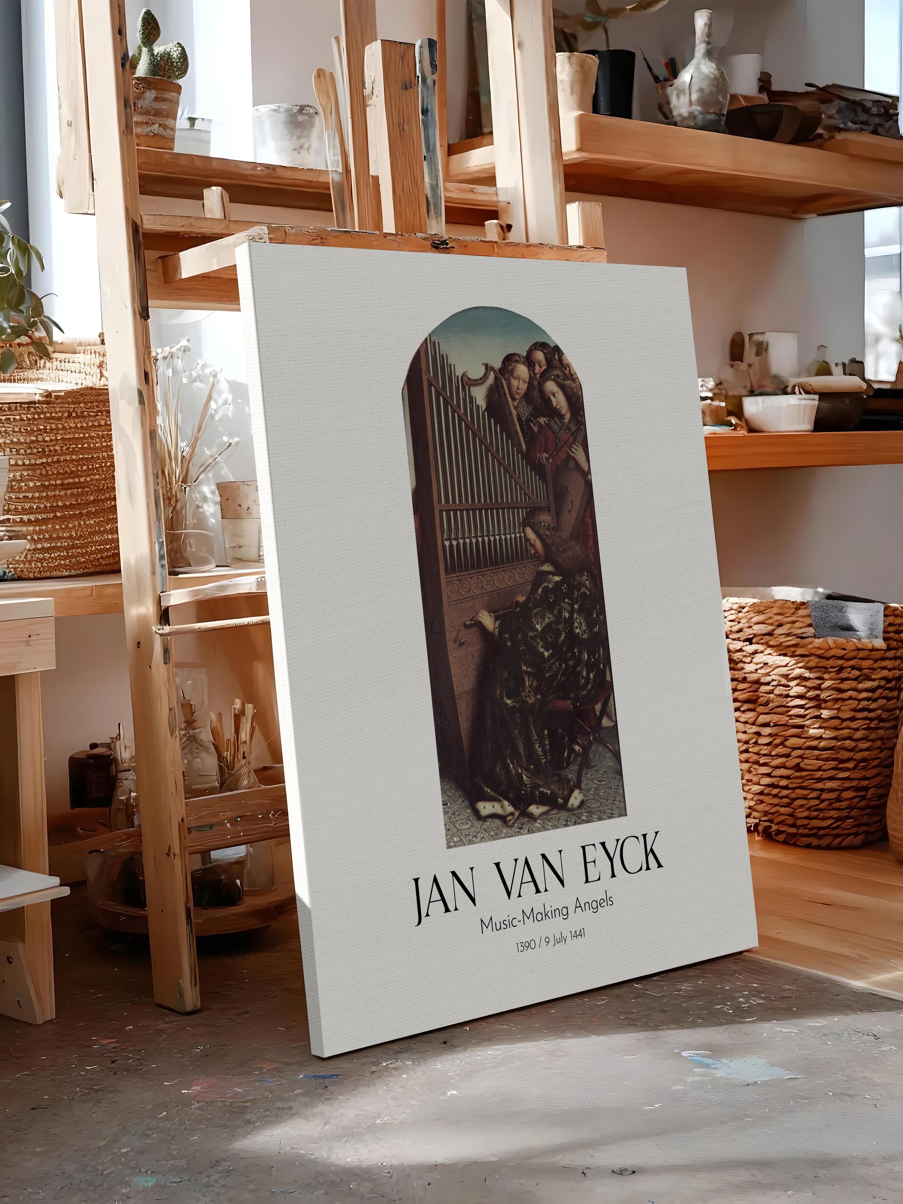 Jan Van Eyck - Music-Making Angels, Kanvas Tablo, Sanat Serisi NO:112142