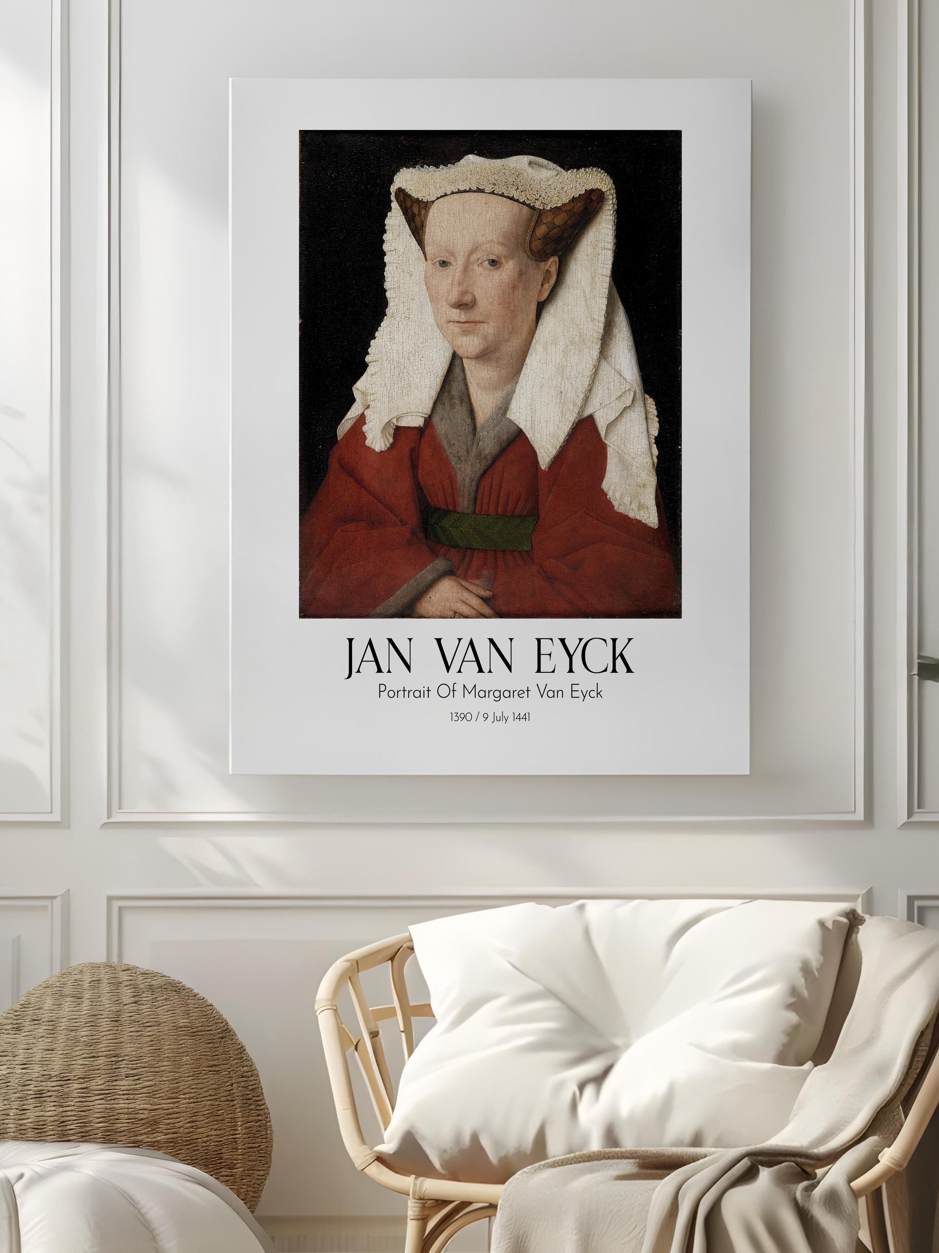 Jan Van Eyck - Portrait Of Margaret Van Eyck, Kanvas Tablo, Sanat Serisi NO:112146