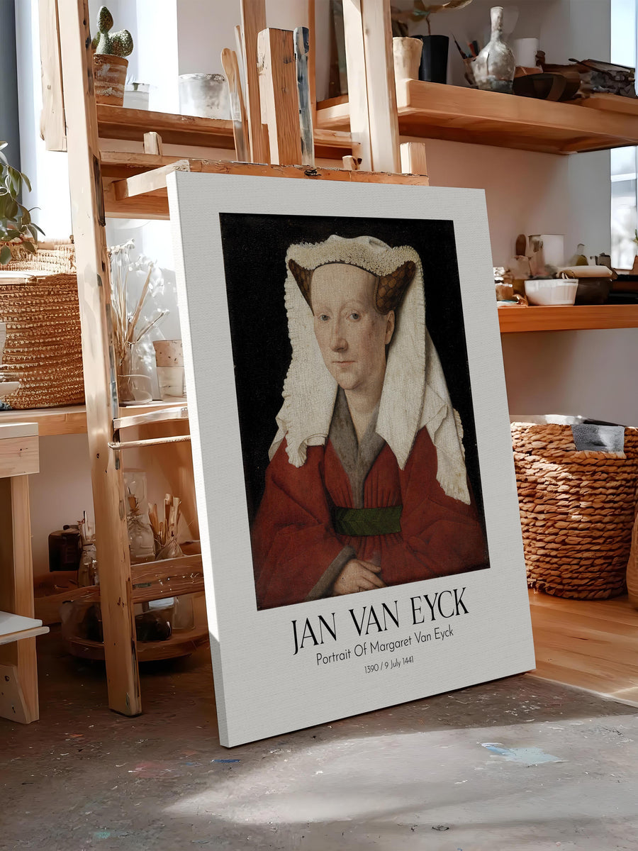 Jan Van Eyck - Portrait Of Margaret Van Eyck, Kanvas Tablo, Sanat Serisi NO:112146