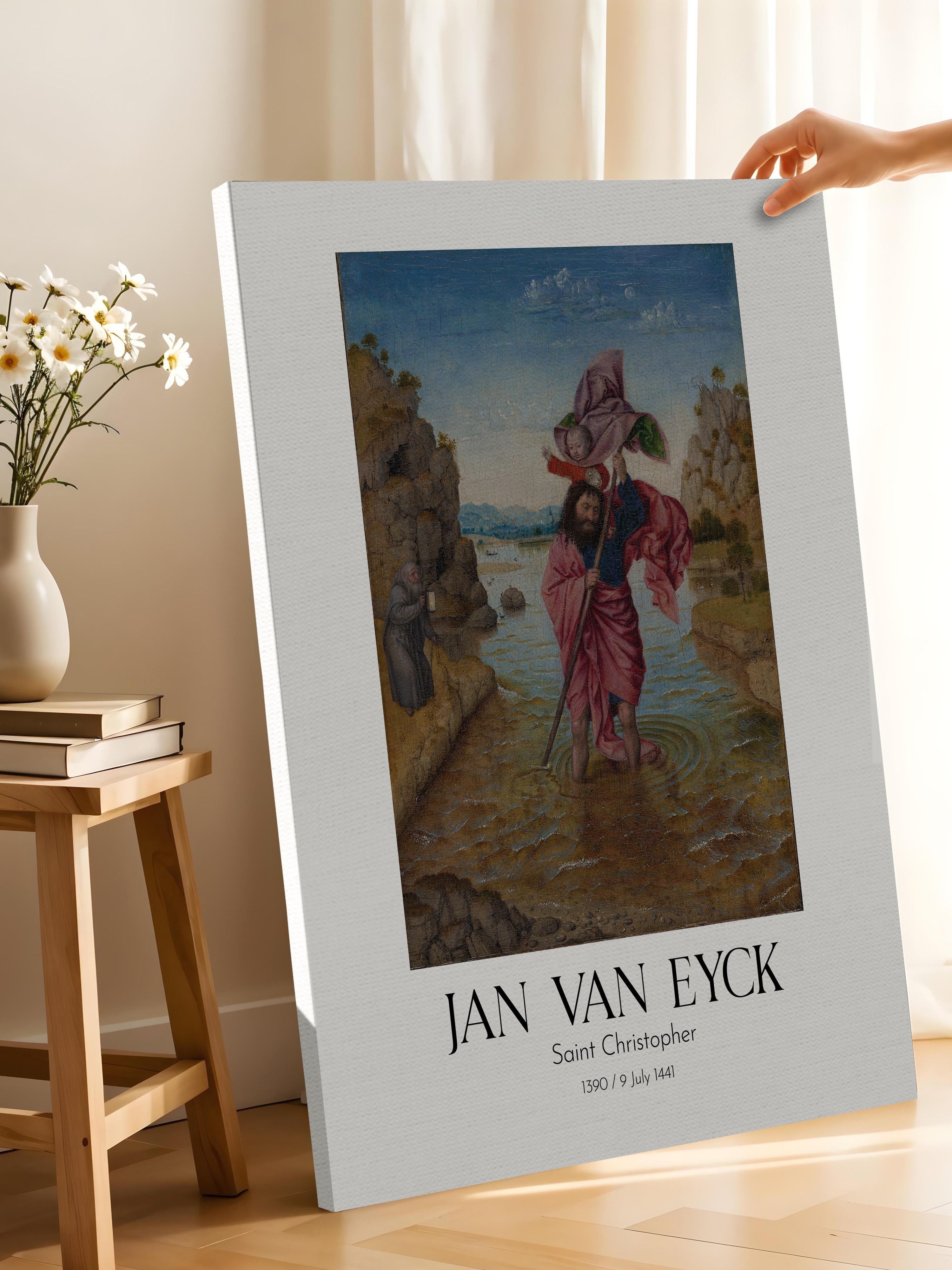 Jan Van Eyck - Saint Christopher, Kanvas Tablo, Sanat Serisi NO:112148