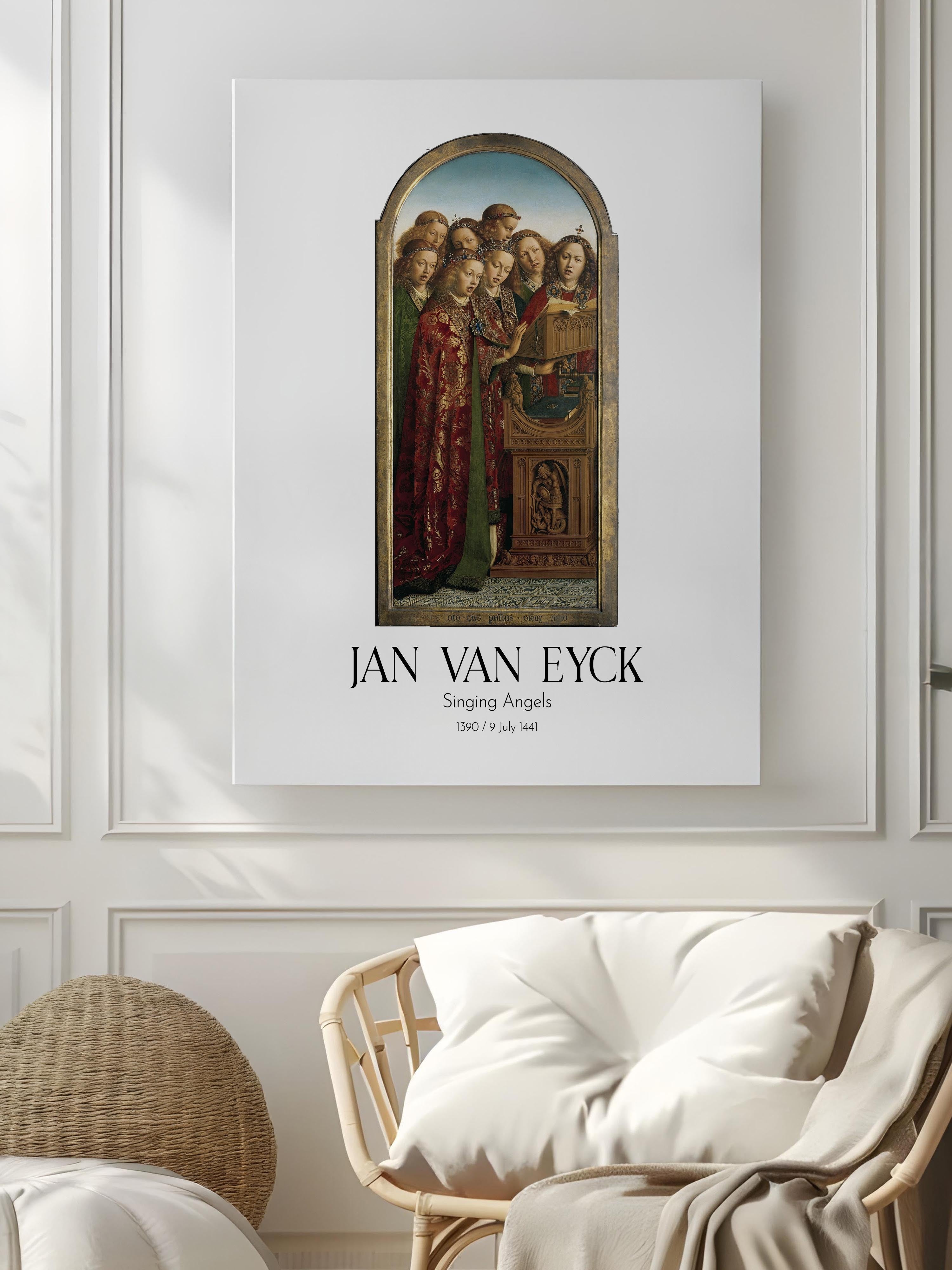 Jan Van Eyck - Singing Angels, Kanvas Tablo, Sanat Serisi NO:112153