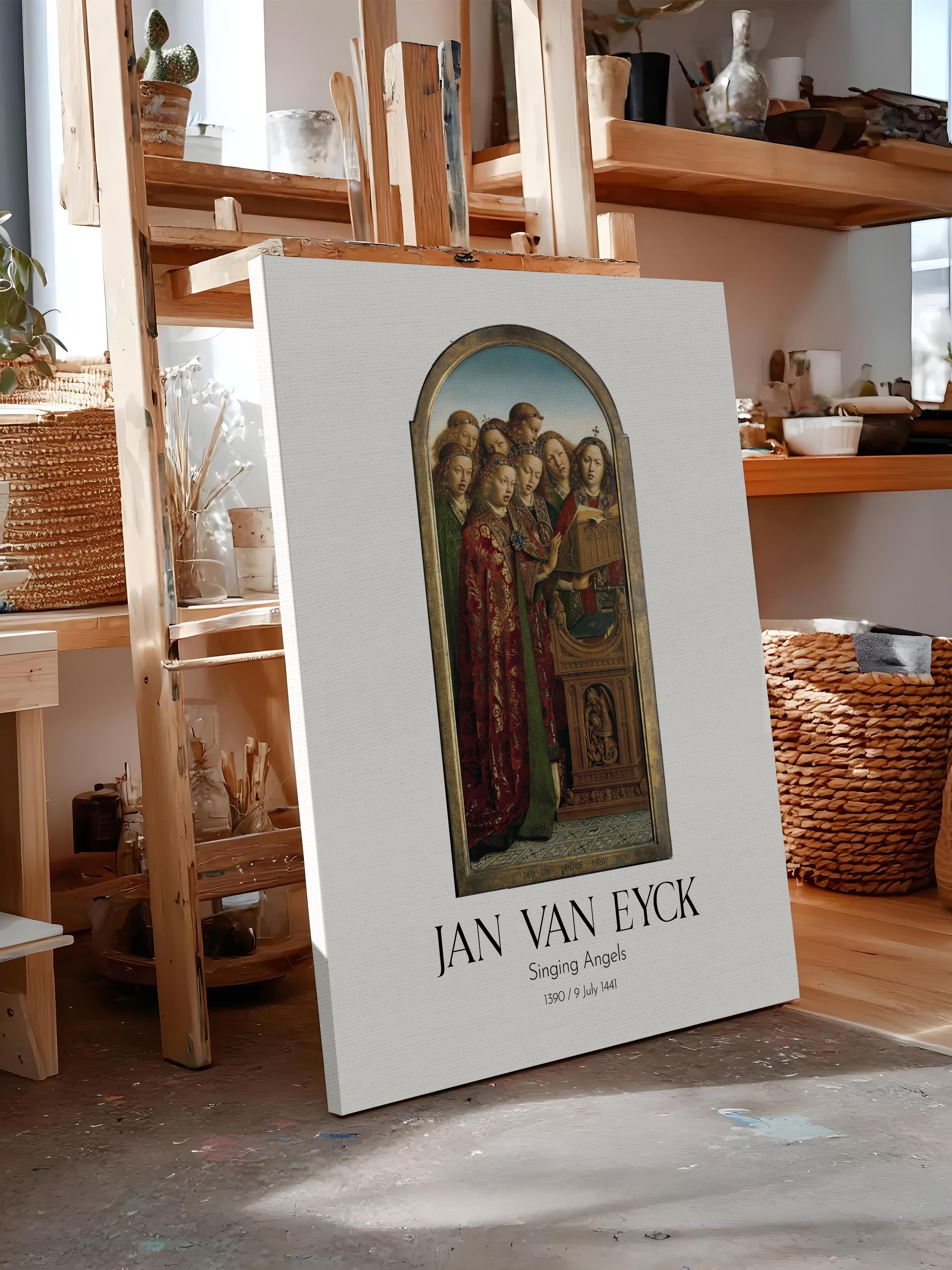 Jan Van Eyck - Singing Angels, Kanvas Tablo, Sanat Serisi NO:112153