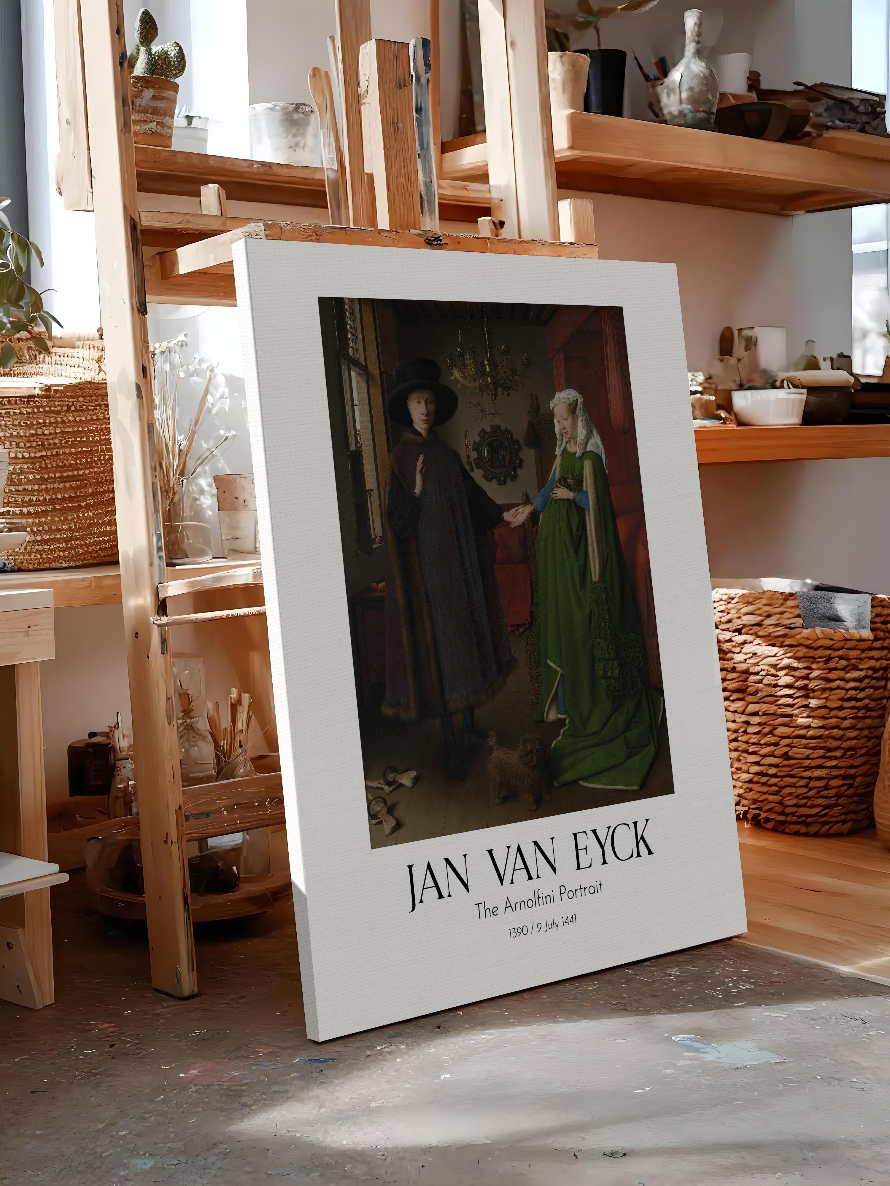 Jan Van Eyck - The Arnolfini Portrait, Kanvas Tablo, Sanat Serisi NO:112156