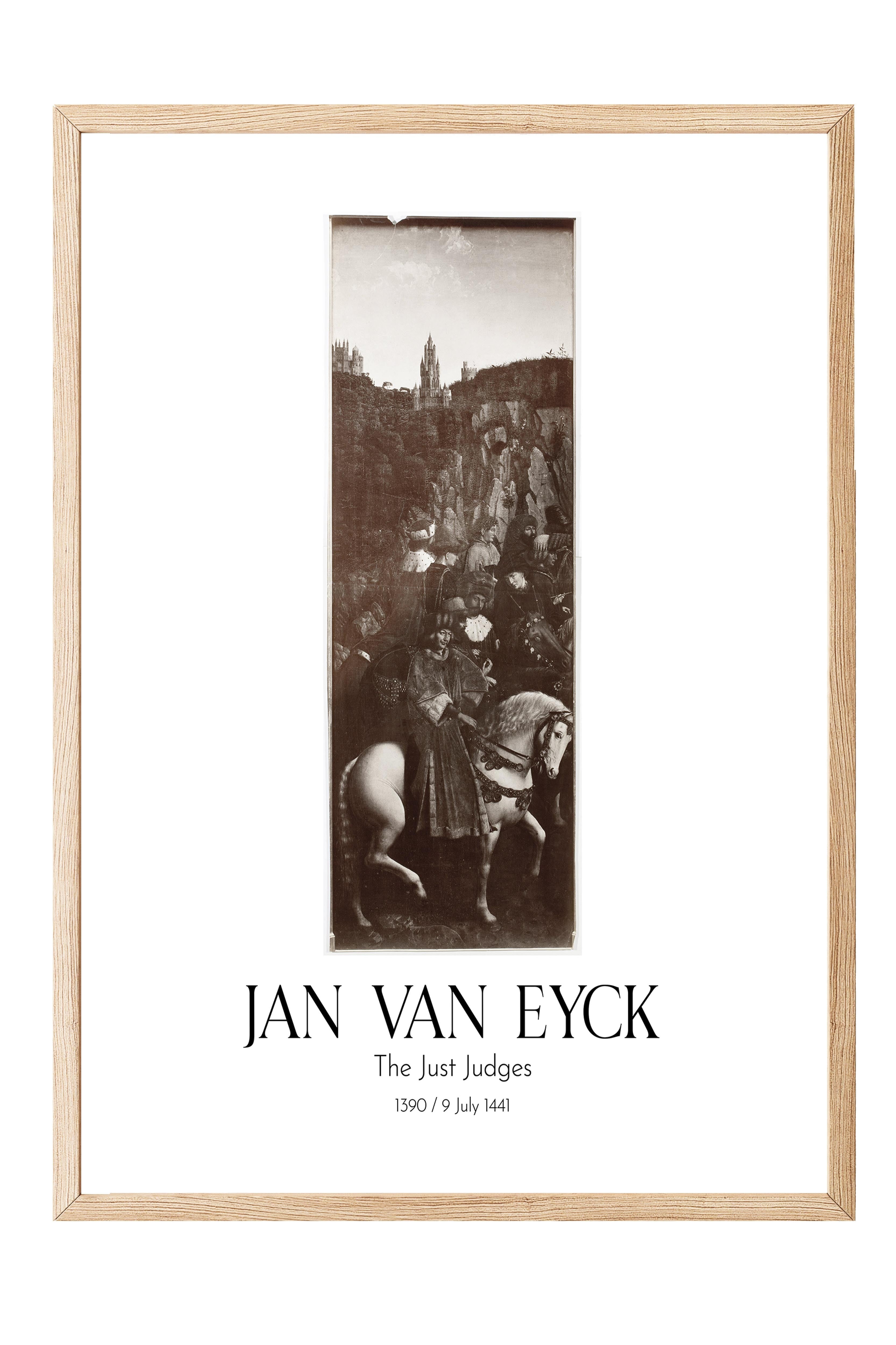 Jan Van Eyck - The Just Judges, Ahşap Çerçeveli Tablo, Sanat Serisi NO:112129
