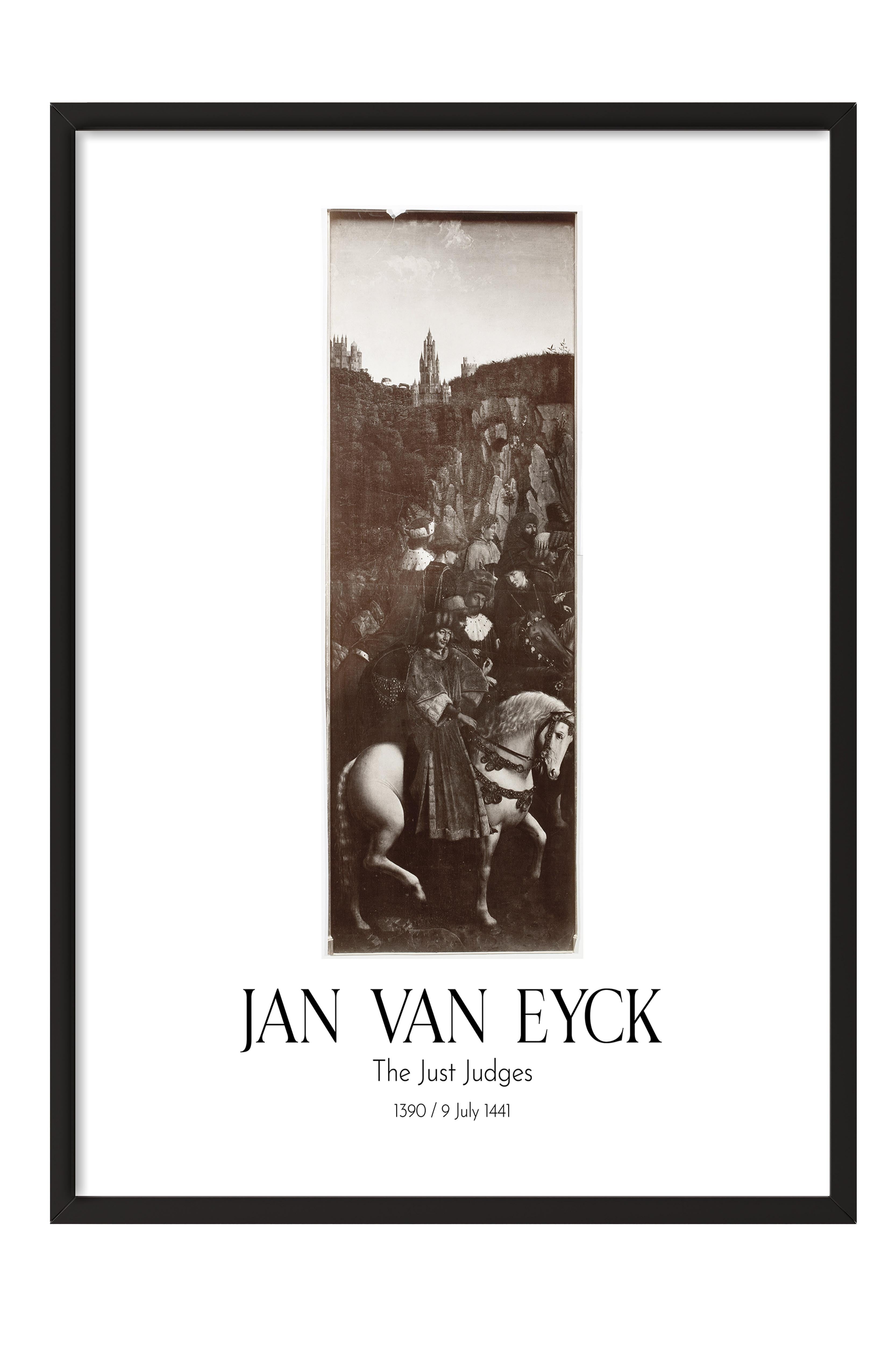 Jan Van Eyck - The Just Judges, Siyah Çerçeveli Tablo, Sanat Serisi NO:112129