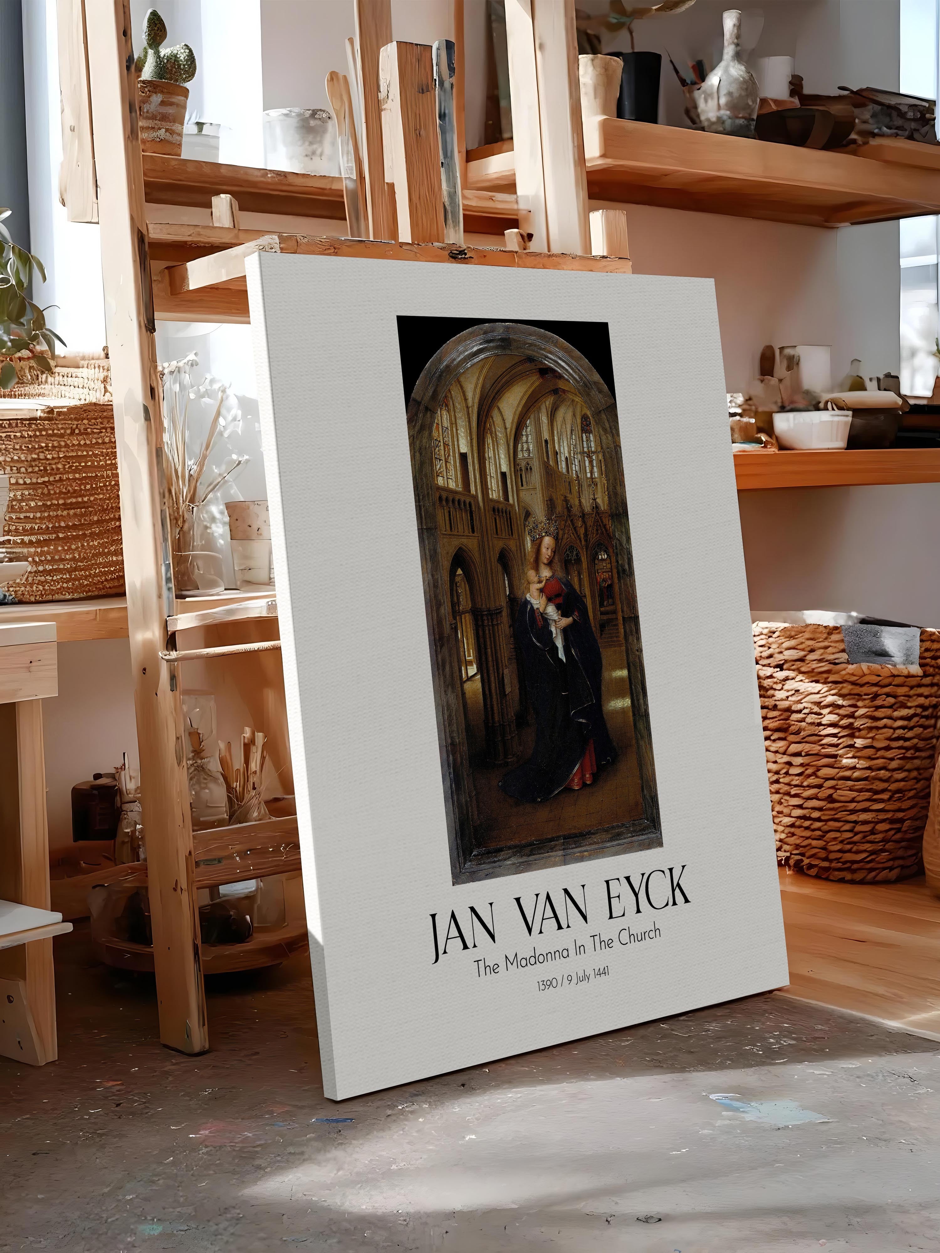 Jan Van Eyck - The Madonna In The Church, Kanvas Tablo, Sanat Serisi NO:112159
