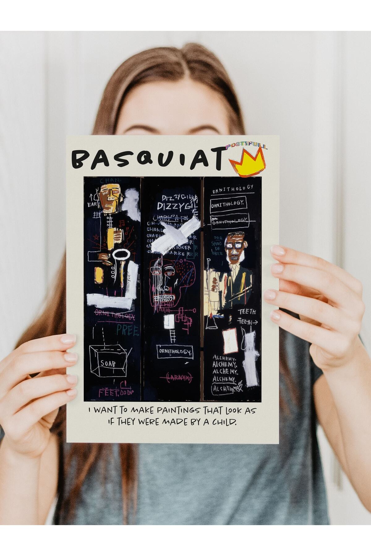 Jean-michel Basquiat Duvar Posteri, Modern Sanat, Sanat Serisi Poster - Kalın Kağıt - Çerçevesiz