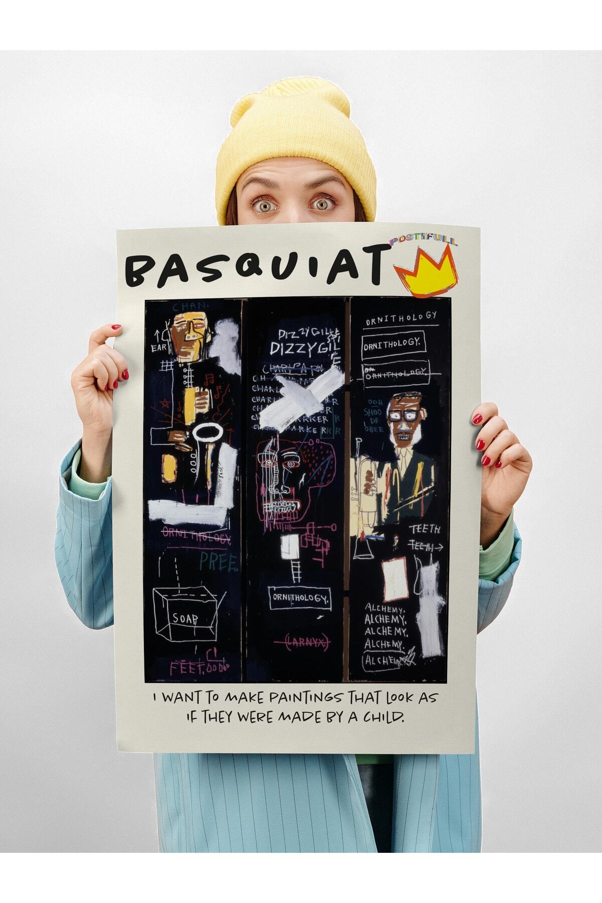 Jean-michel Basquiat Duvar Posteri, Modern Sanat, Sanat Serisi Poster - Kalın Kağıt - Çerçevesiz