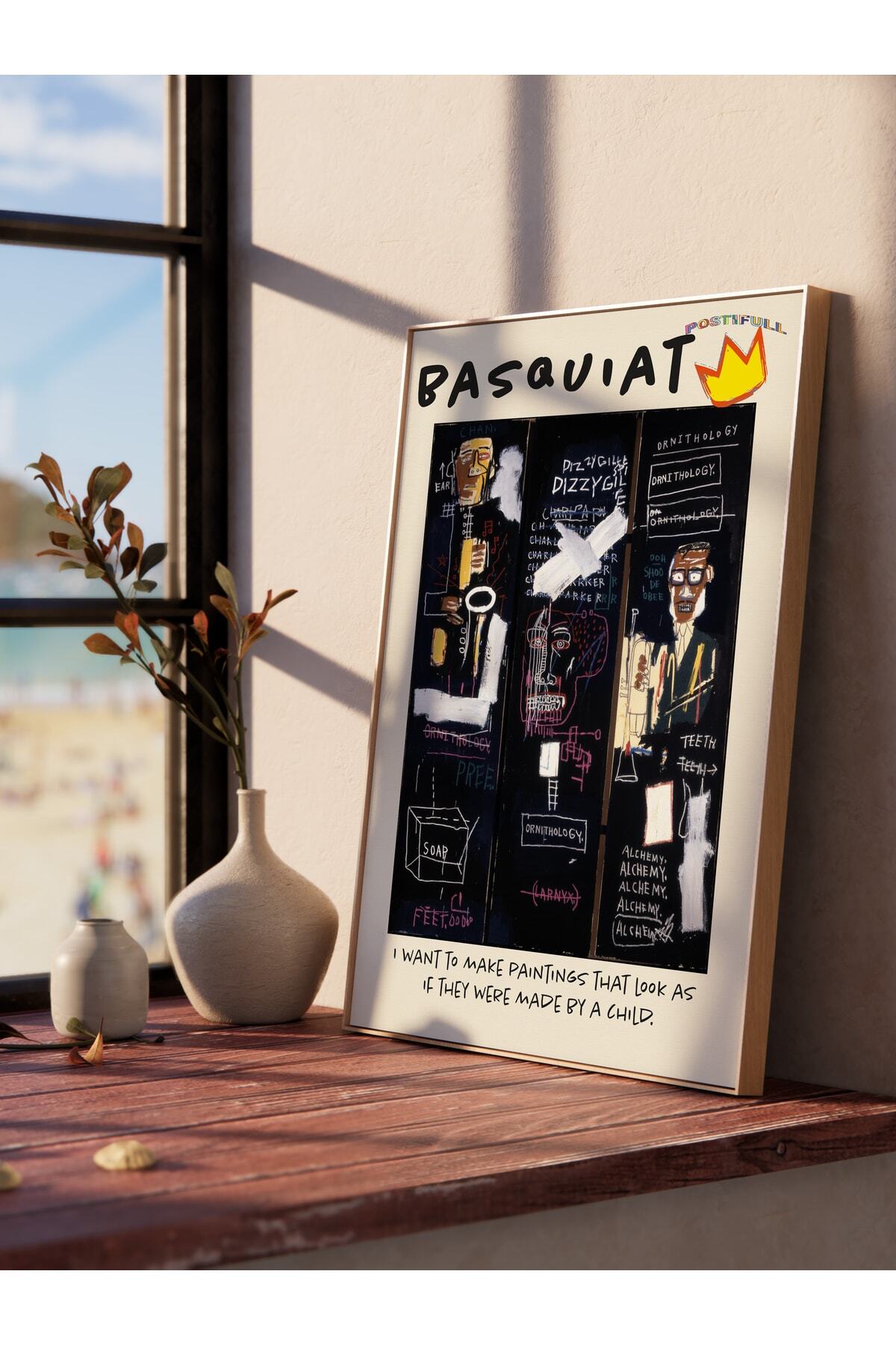 Jean-michel Basquiat Duvar Posteri, Modern Sanat, Sanat Serisi Poster - Kalın Kağıt - Çerçevesiz
