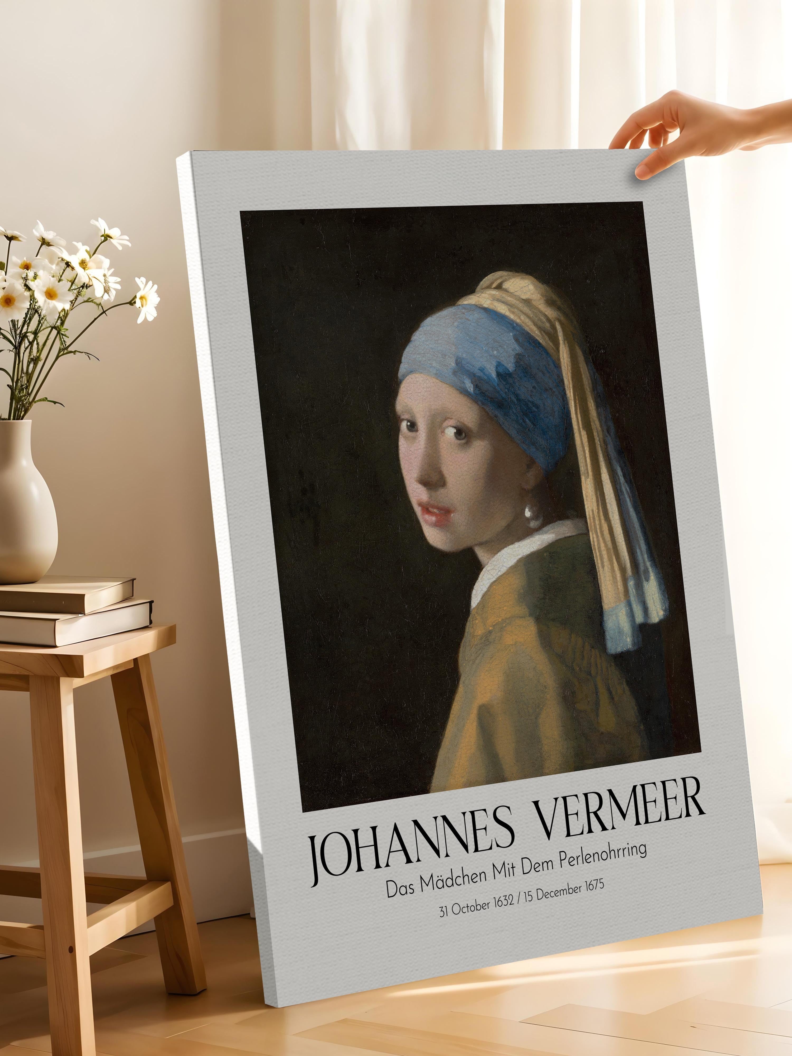 Johannes Vermeer - Das Mädchen Mit Dem Perlenohrring, Kanvas Tablo, Sanat Serisi NO:110346