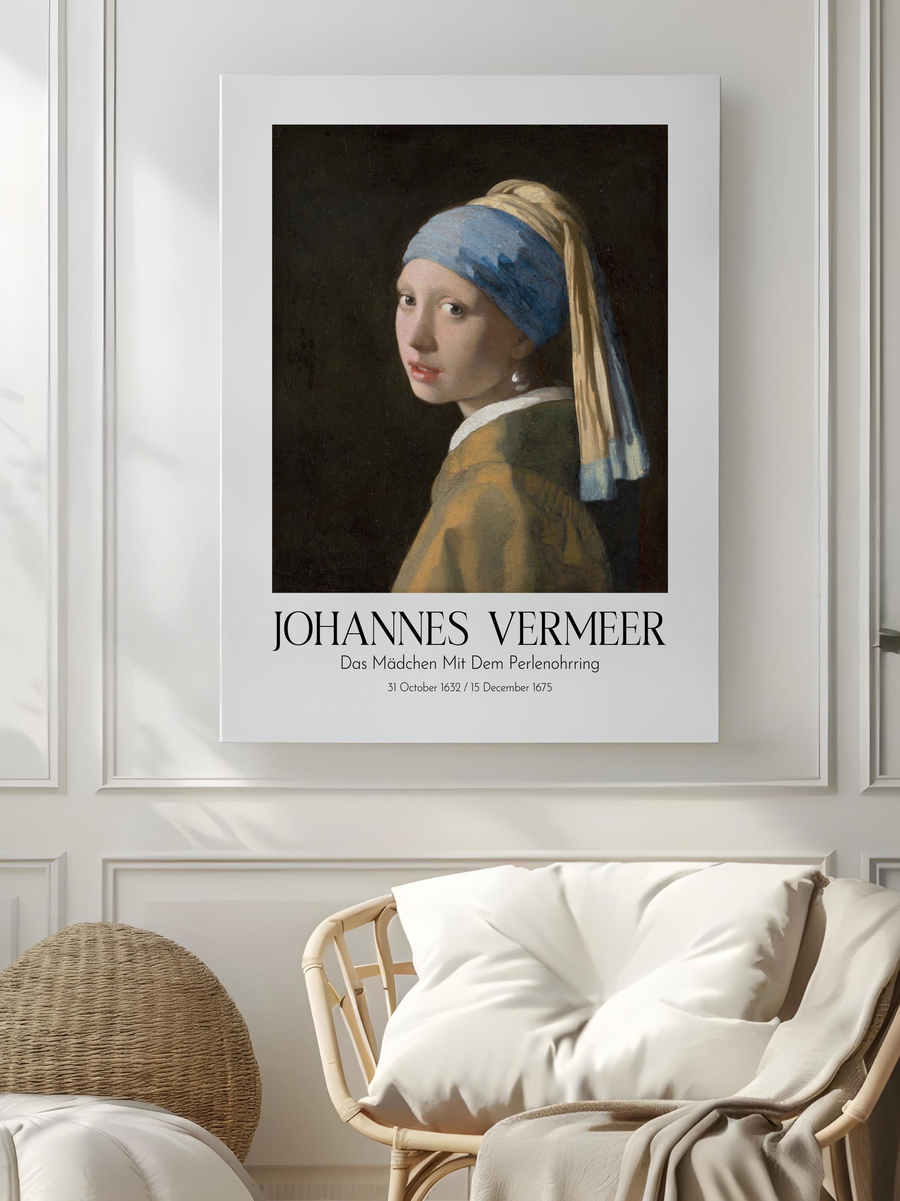 Johannes Vermeer - Das Mädchen Mit Dem Perlenohrring, Kanvas Tablo, Sanat Serisi NO:110346