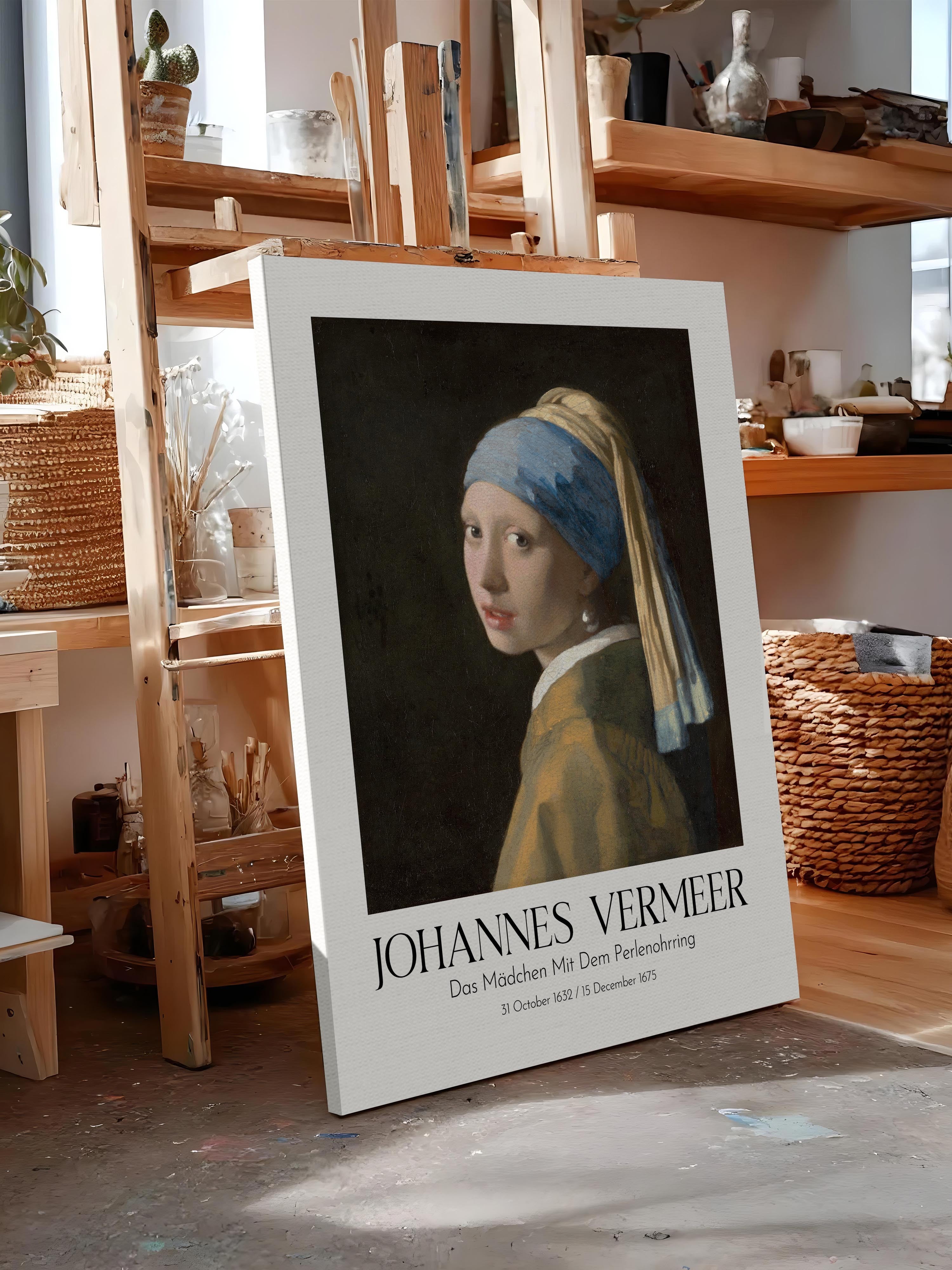Johannes Vermeer - Das Mädchen Mit Dem Perlenohrring, Kanvas Tablo, Sanat Serisi NO:110346