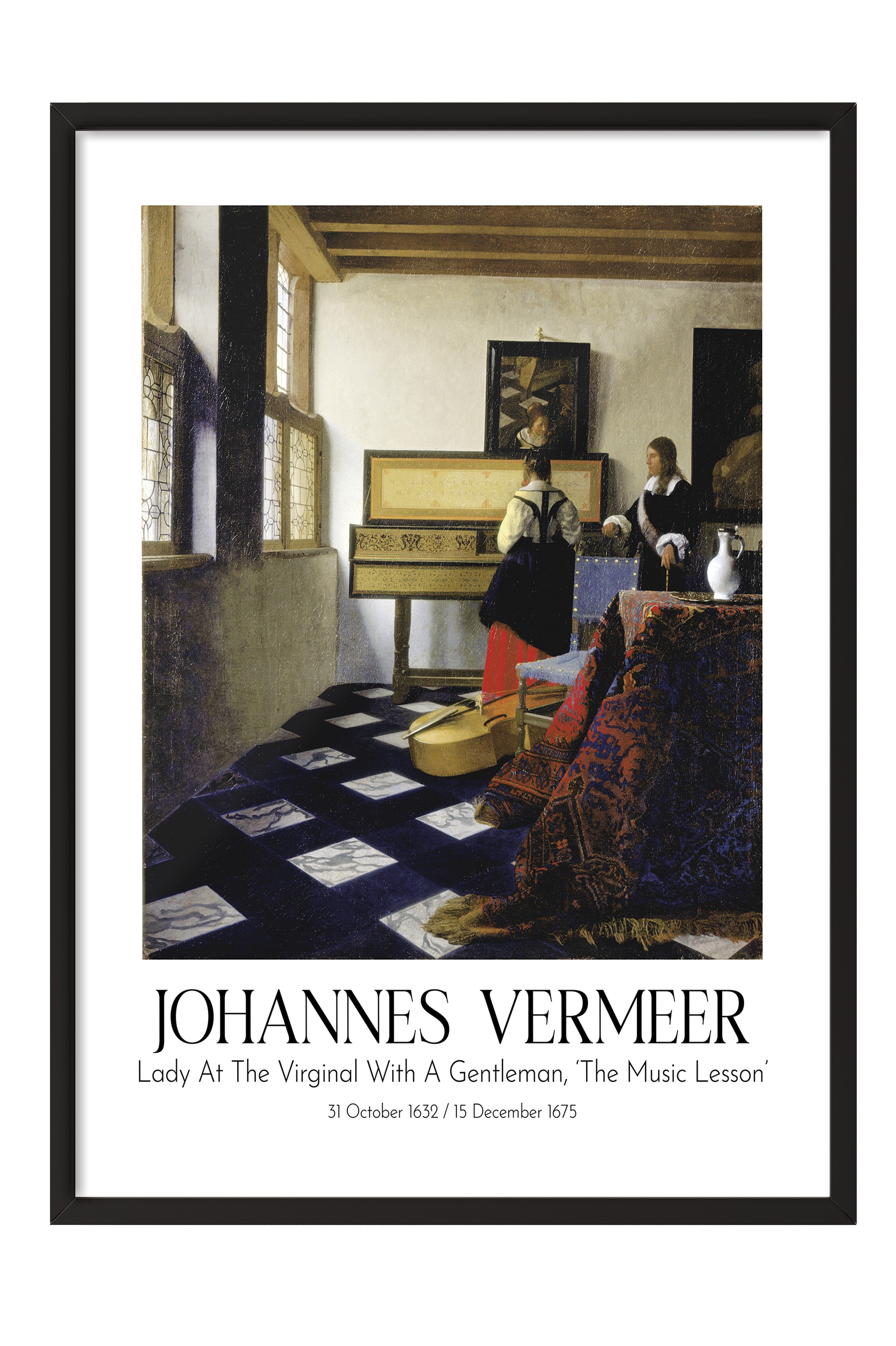 Johannes Vermeer, Siyah Çerçeveli Tablo, Sanat Serisi NO:110351