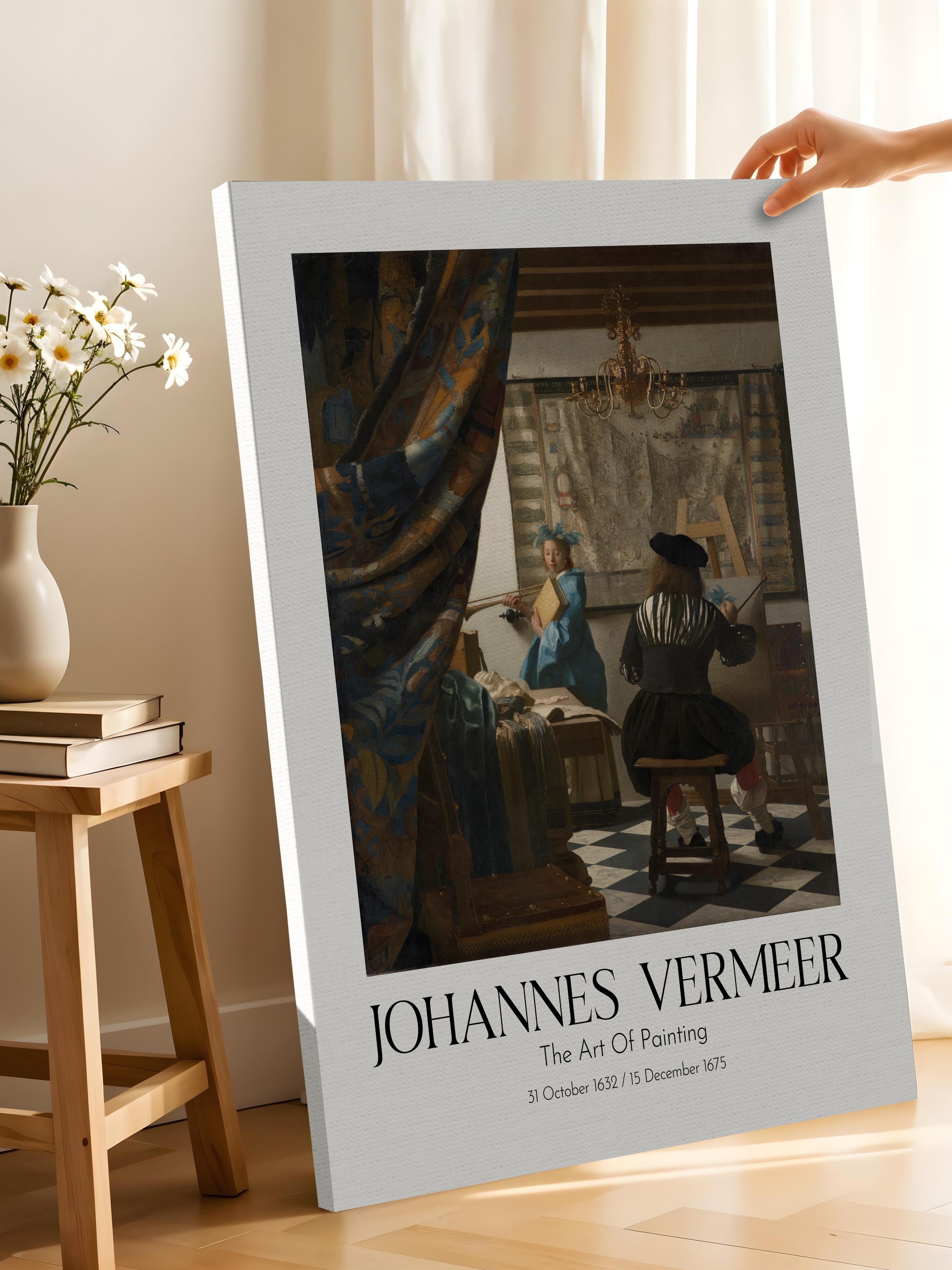 Johannes Vermeer - The Art Of Painting, Kanvas Tablo, Sanat Serisi NO:110354