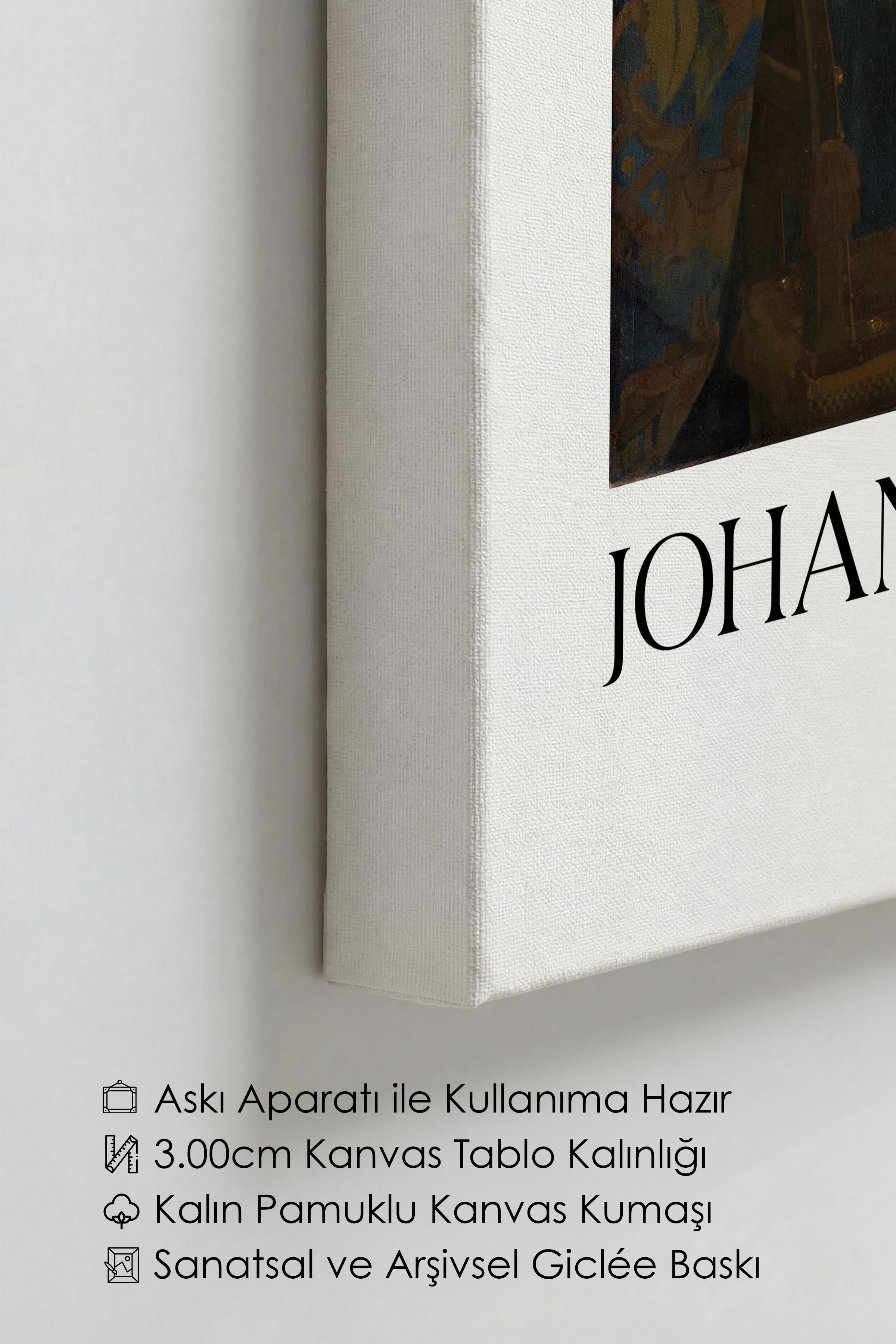 Johannes Vermeer - The Art Of Painting, Kanvas Tablo, Sanat Serisi NO:110354