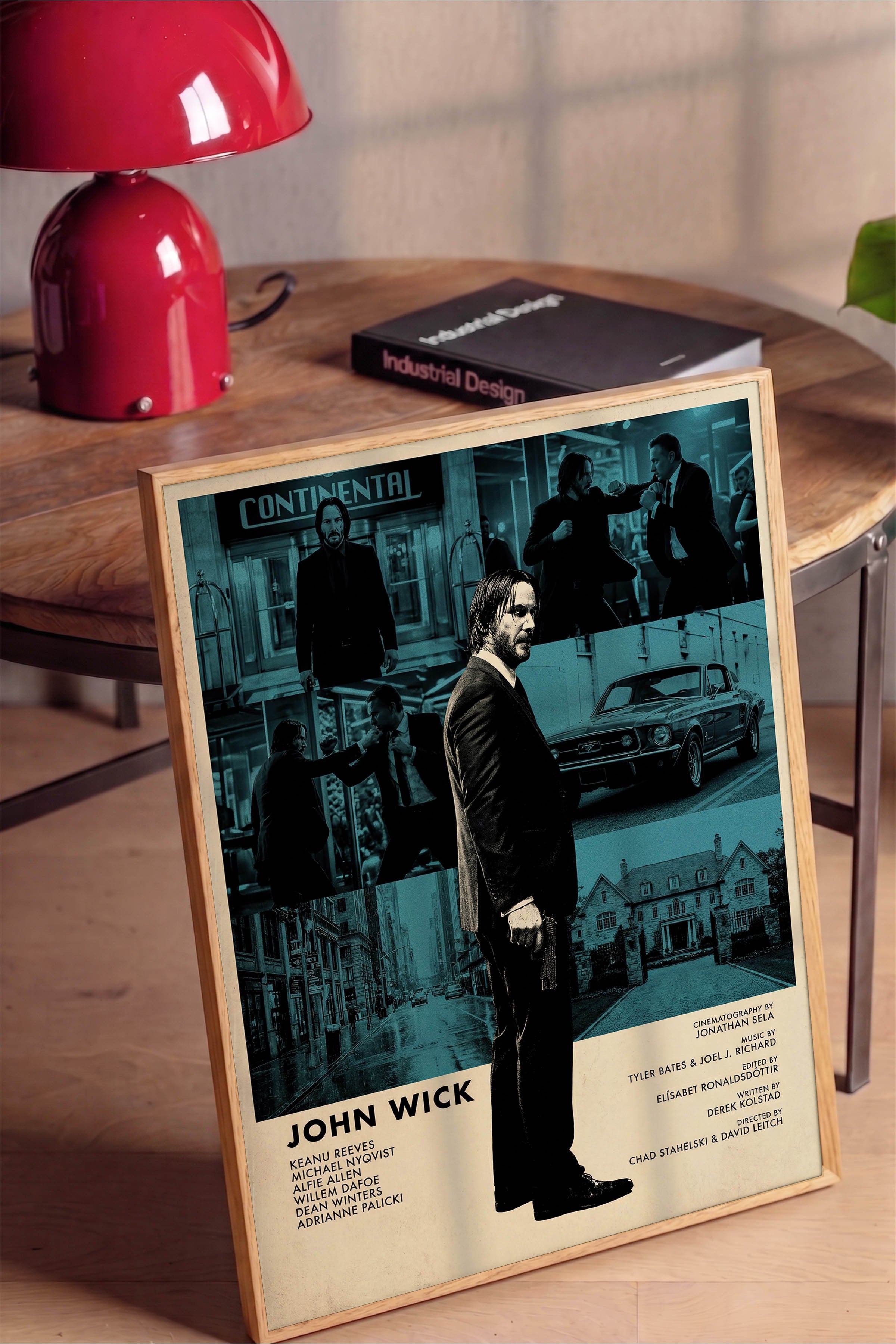 John Wick Ahşap Çerçeveli Poster, Sinema ve Dizi Tablo, Film Dizi Afişleri NO:112834