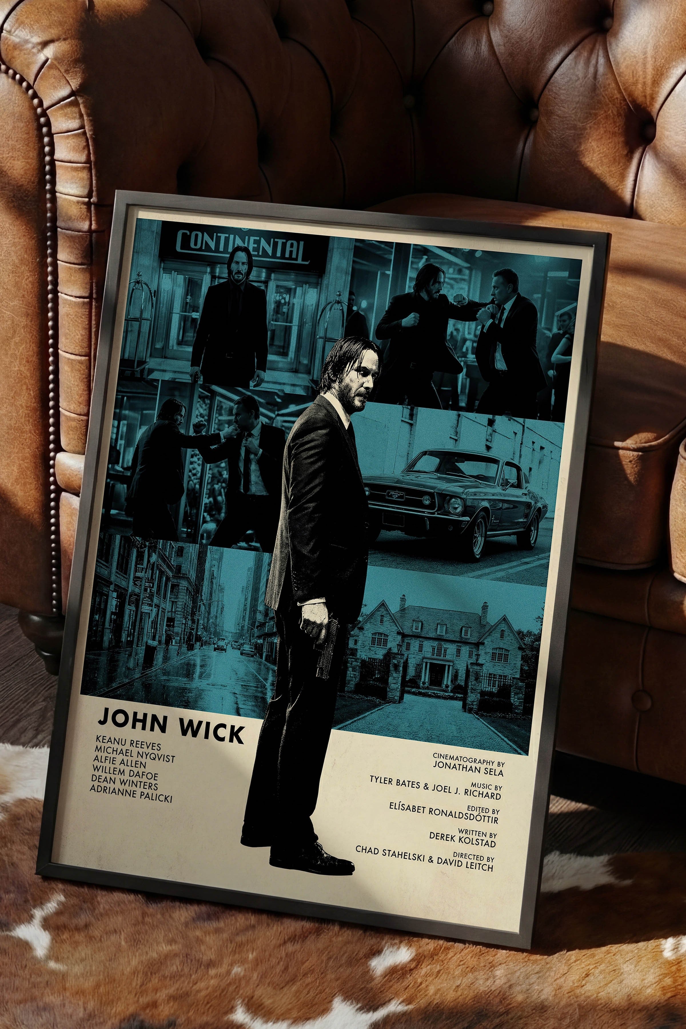 John Wick Siyah Çerçeveli Poster, Sinema ve Dizi Tablo, Film Dizi Afişleri NO:112834