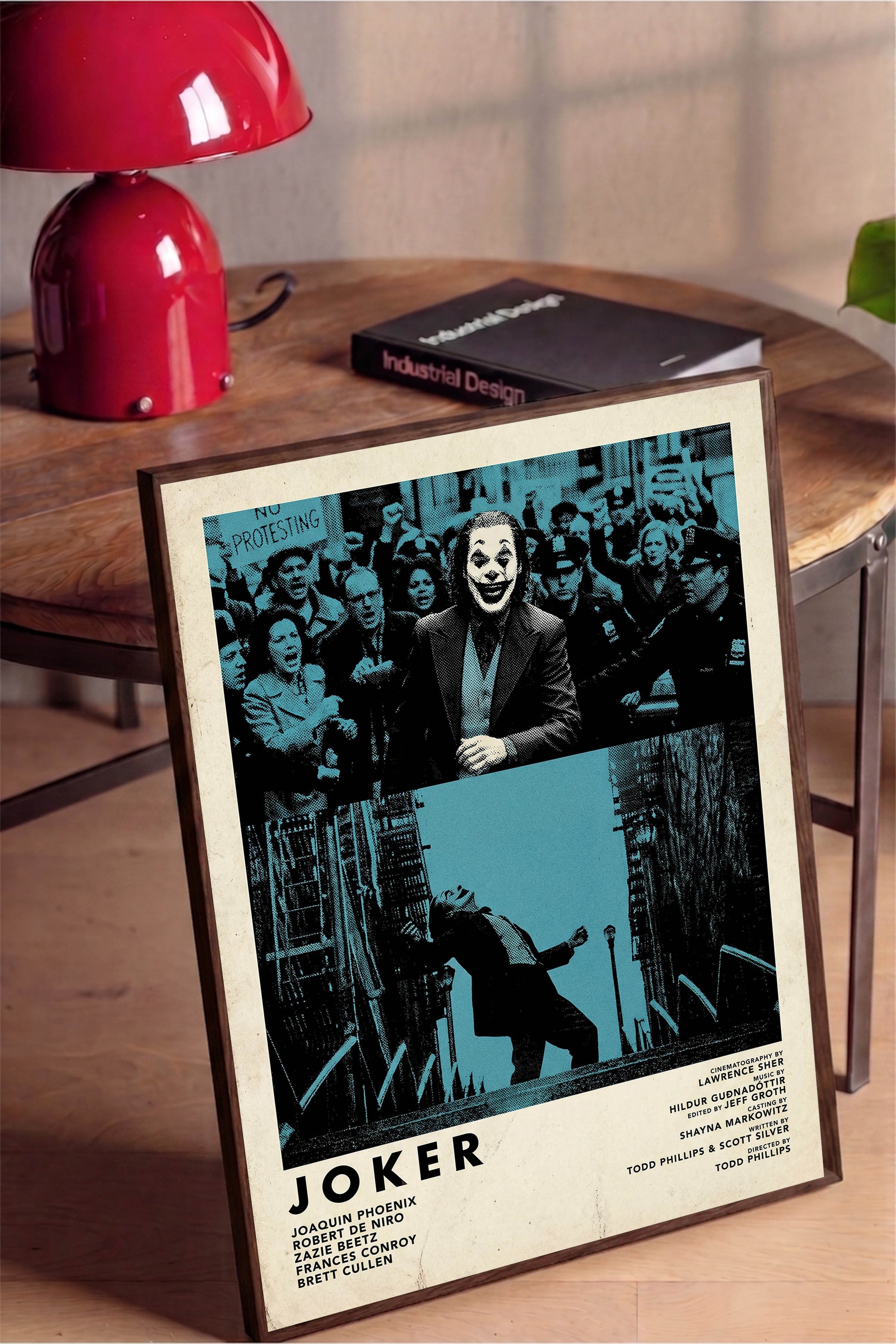 Joker Kahverengi Çerçeveli Poster, Sinema ve Dizi Tablo, Film Dizi Afişleri NO:112811