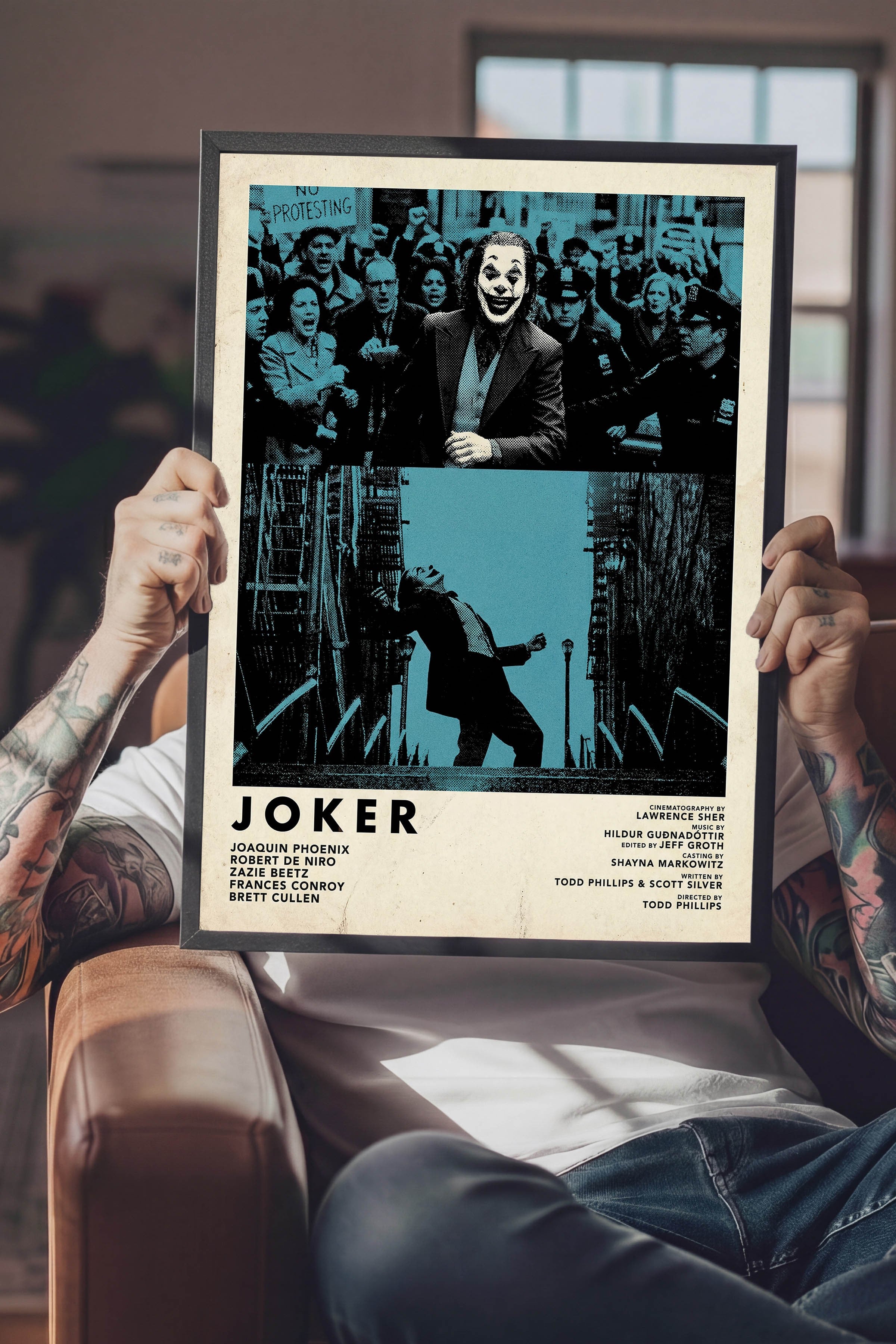 Joker Siyah Çerçeveli Poster, Sinema ve Dizi Tablo, Film Dizi Afişleri NO:112811