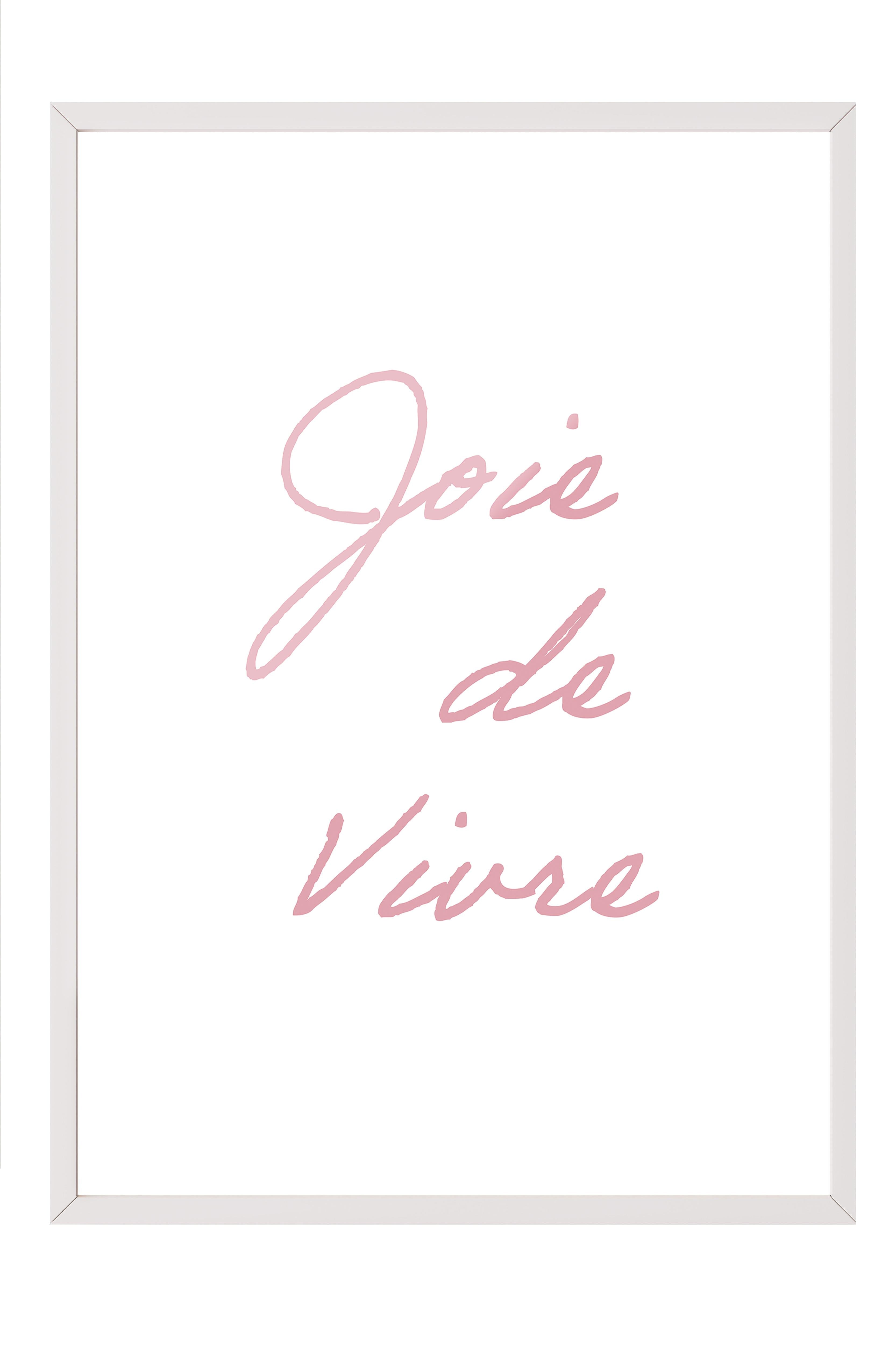 Joy of Living Çerçeveli Tablo, Beyaz Çerçeve ve Poster, Dikey Duvar Tablosu Comfort Serisi NO:108536