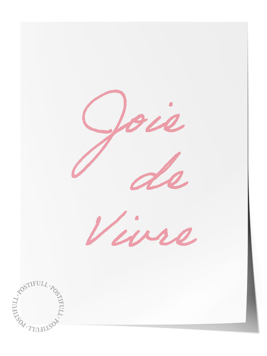 Joy of Living Poster, Çerçevesiz Duvar Posteri, Dikey Duvar Tablosu Comfort Serisi NO:108536