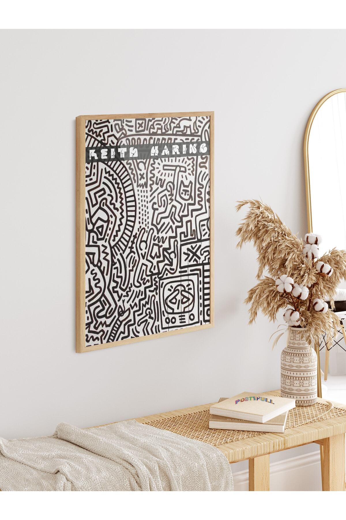 Keith Haring Tasarım Poster - Modern Sanat Duvar Posteri - Çerçevesiz Poster - Sanat Serisi