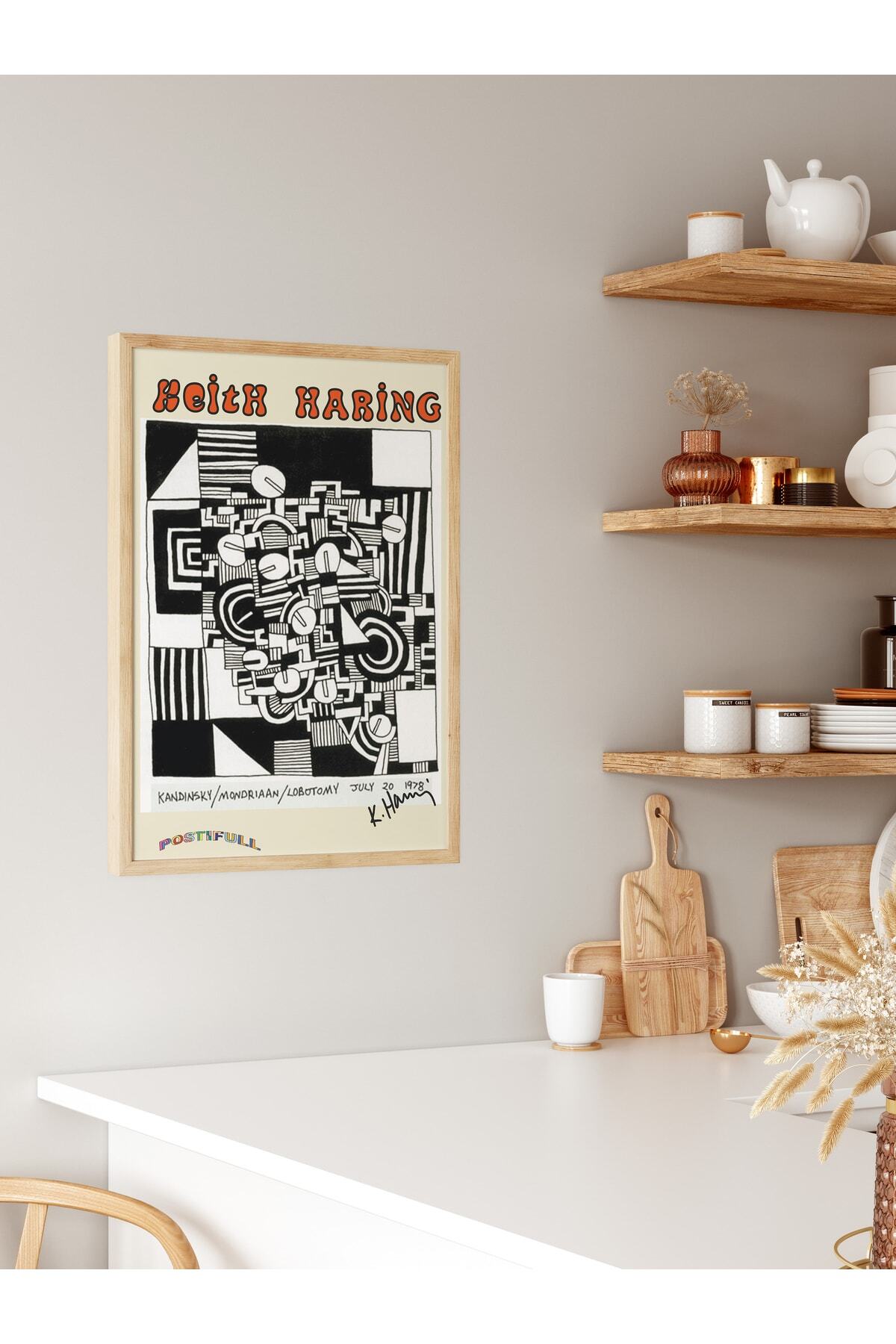 Keith Haring Tasarım Poster - Modern Sanat Duvar Posteri - Çerçevesiz Poster - Sanat Serisi