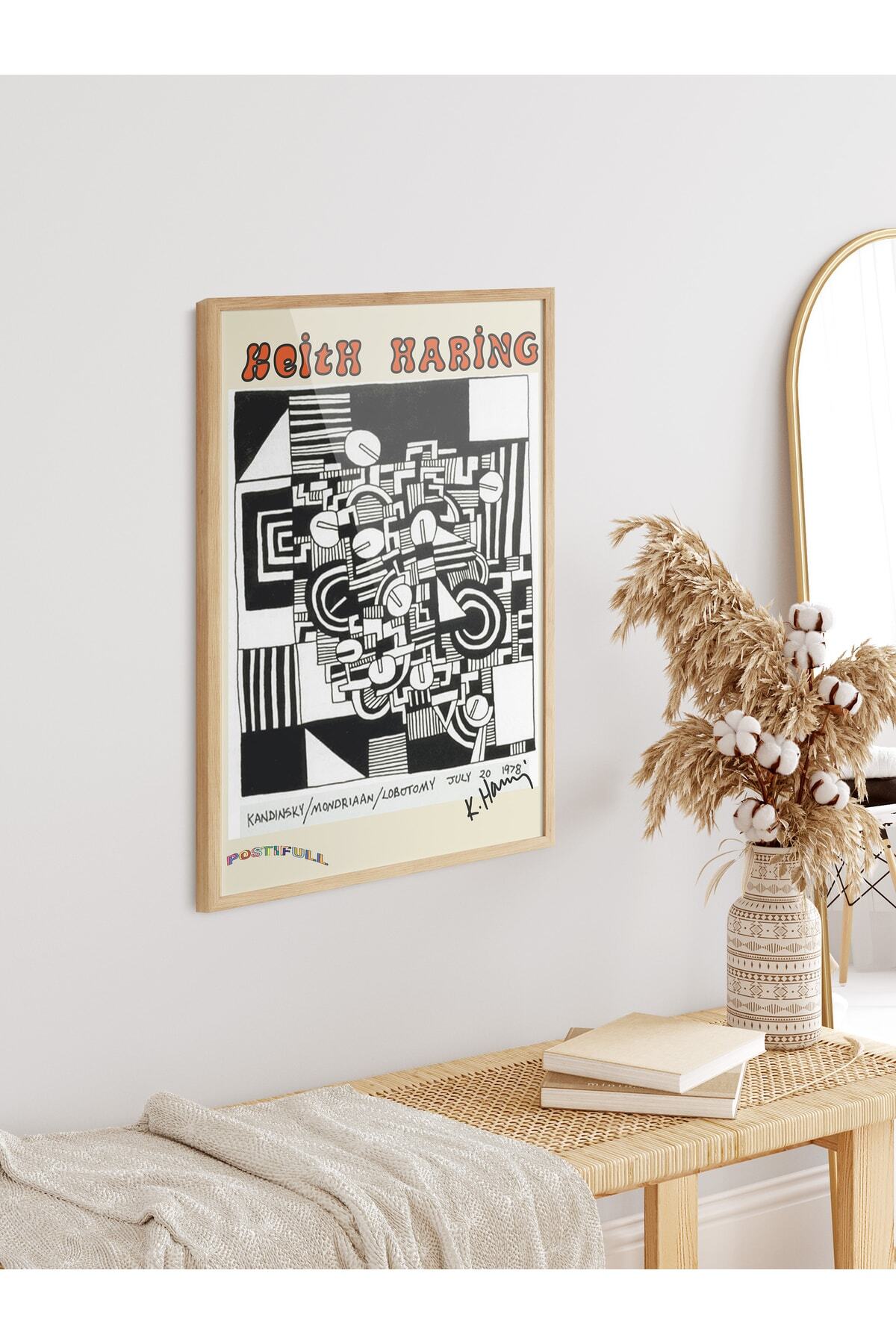 Keith Haring Tasarım Poster - Modern Sanat Duvar Posteri - Çerçevesiz Poster - Sanat Serisi