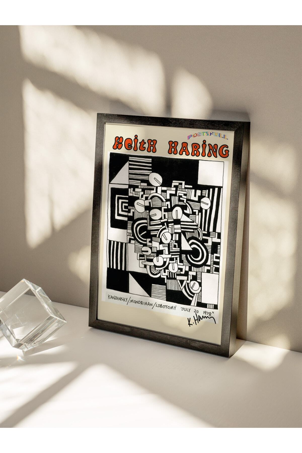 Keith Haring Tasarım Poster - Modern Sanat Duvar Posteri - Çerçevesiz Poster - Sanat Serisi