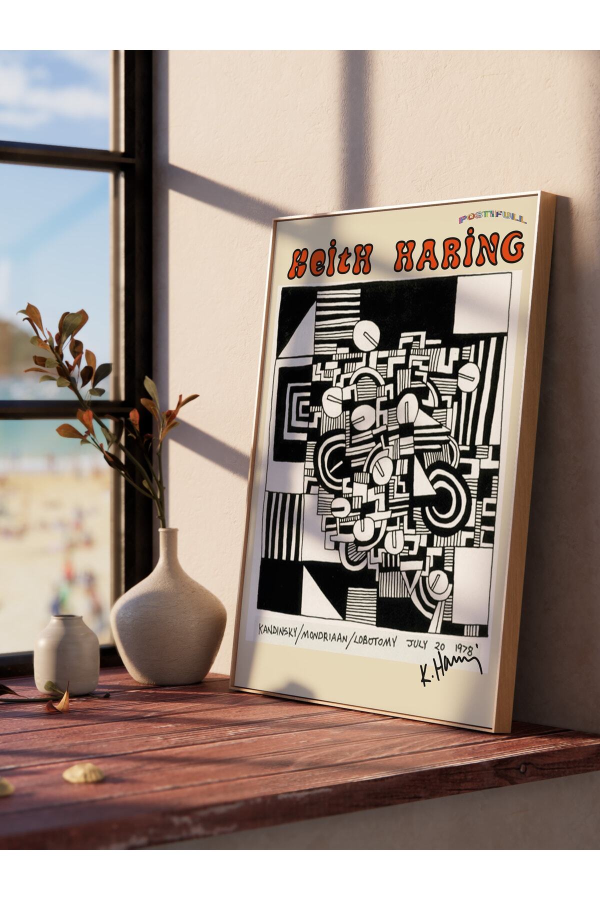 Keith Haring Tasarım Poster - Modern Sanat Duvar Posteri - Çerçevesiz Poster - Sanat Serisi
