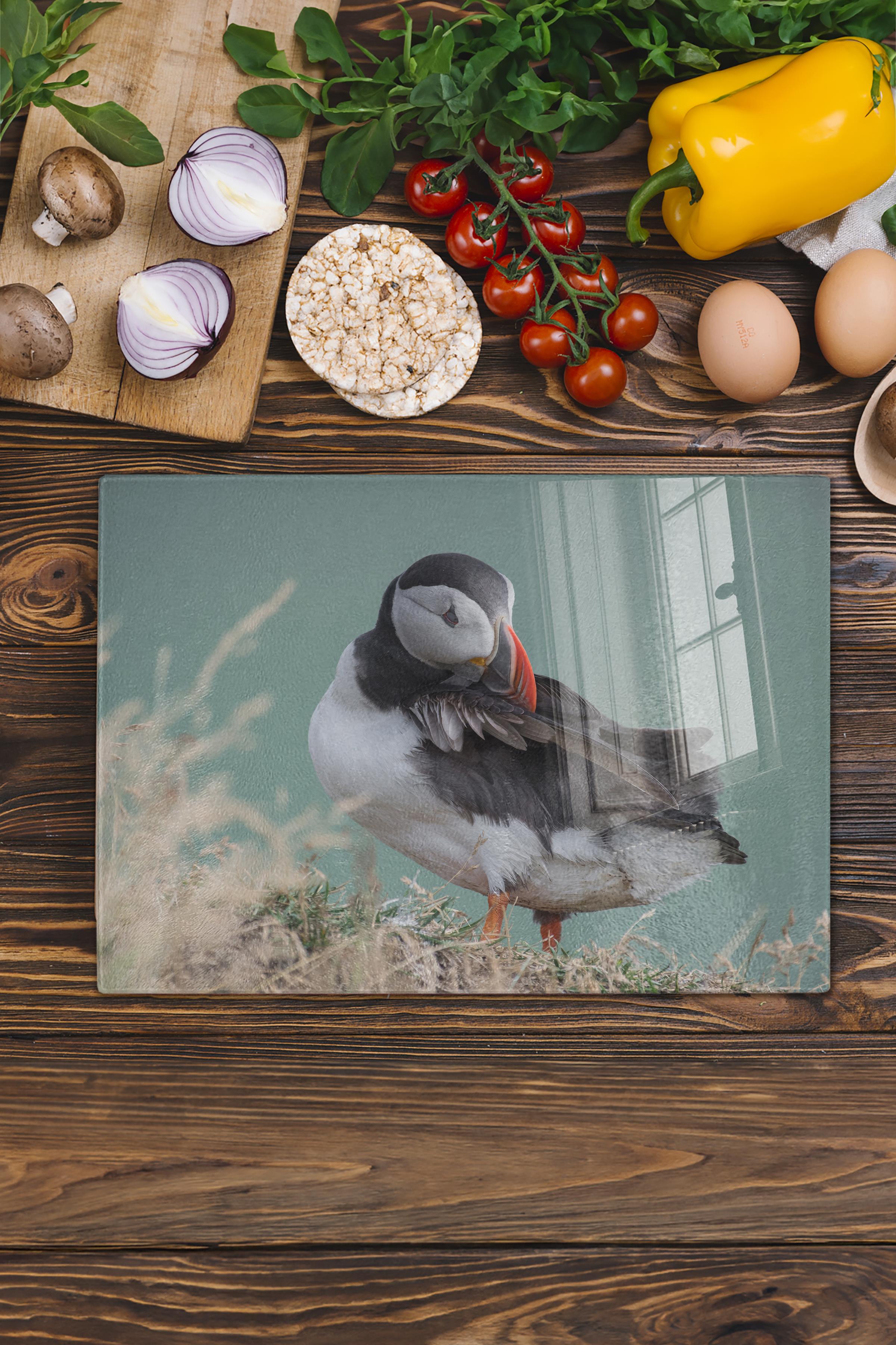 Kesme Tahtası, Kalın Ve Kırılmaz Cam Baskı Doğa Temalı - 21*30cm - Doğrama Tahtası, Mutfak Dekoru