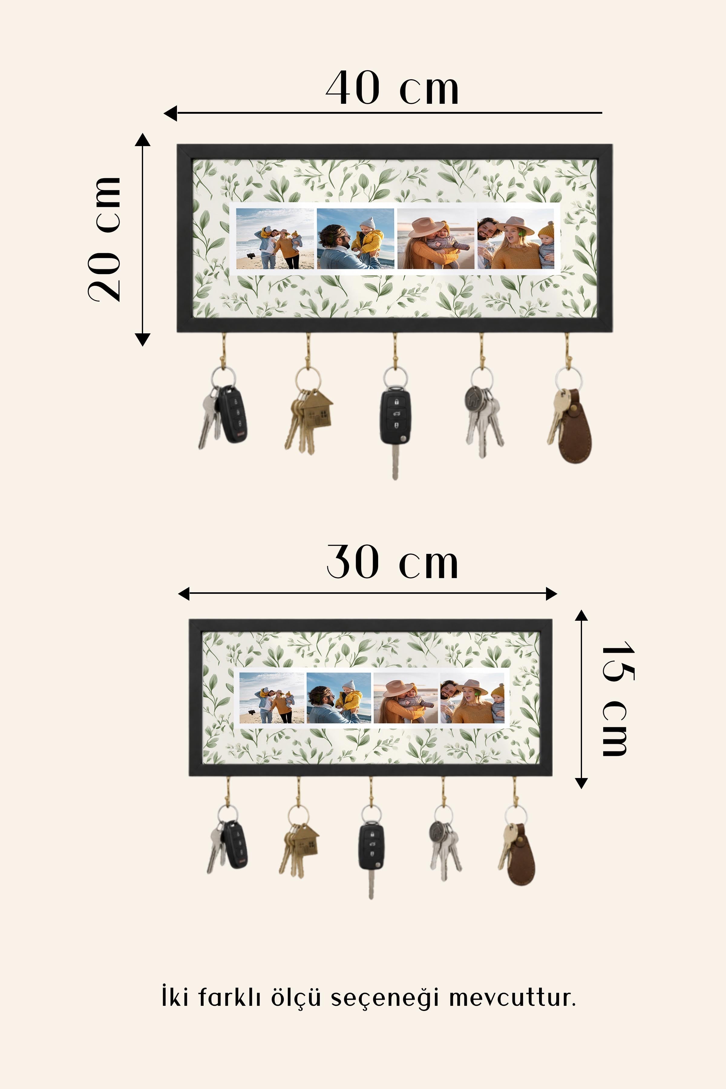 Kişiye Özel Tablo Anahtarlık, Photobooth Stili Beyaz Fotoğraf Çerçevesi, Vintage Duvar Dekoru