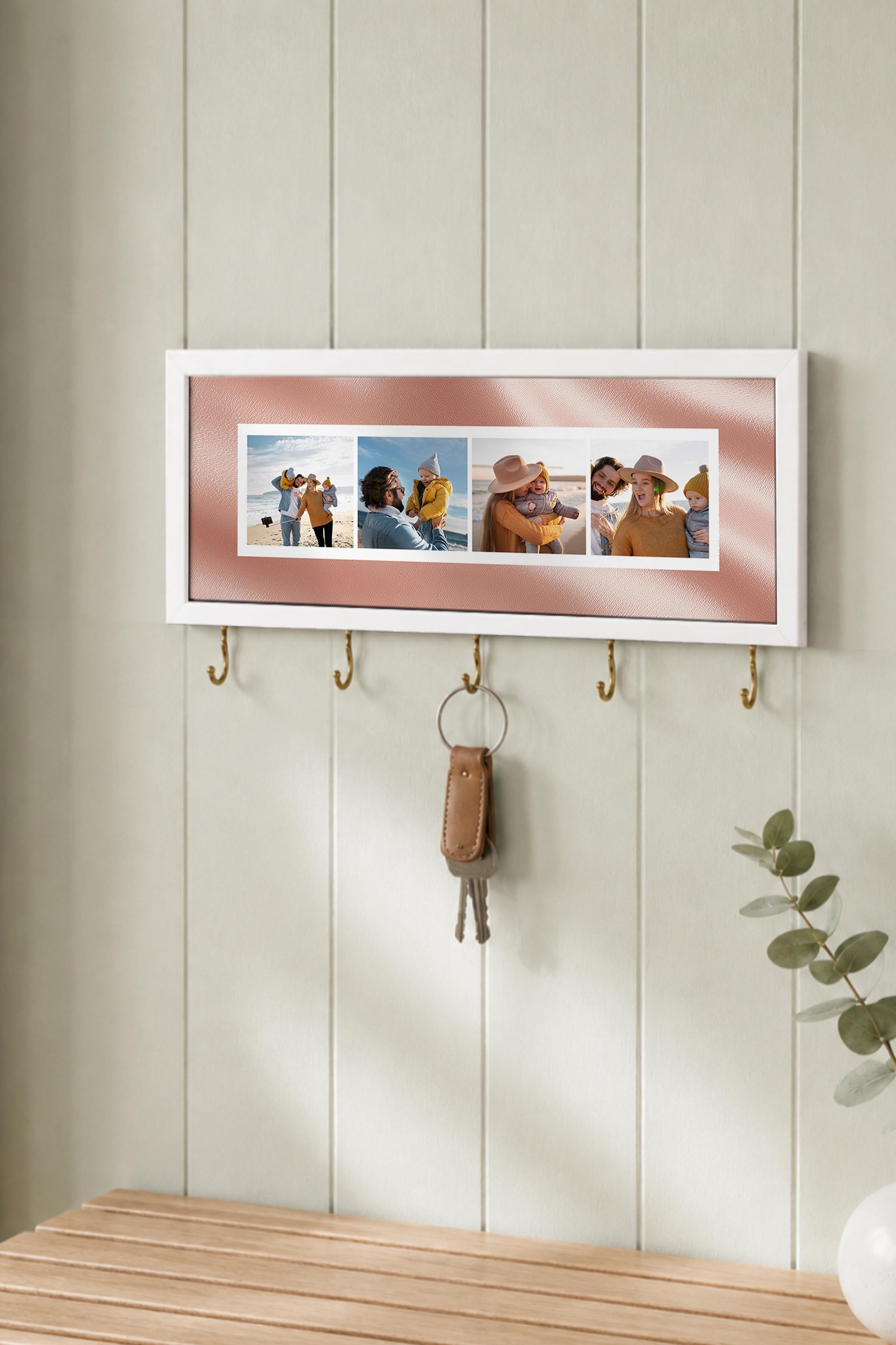 Kişiye Özel Tablo Anahtarlık, Photobooth Stili Beyaz Fotoğraf Çerçevesi, Vintage Duvar Dekoru