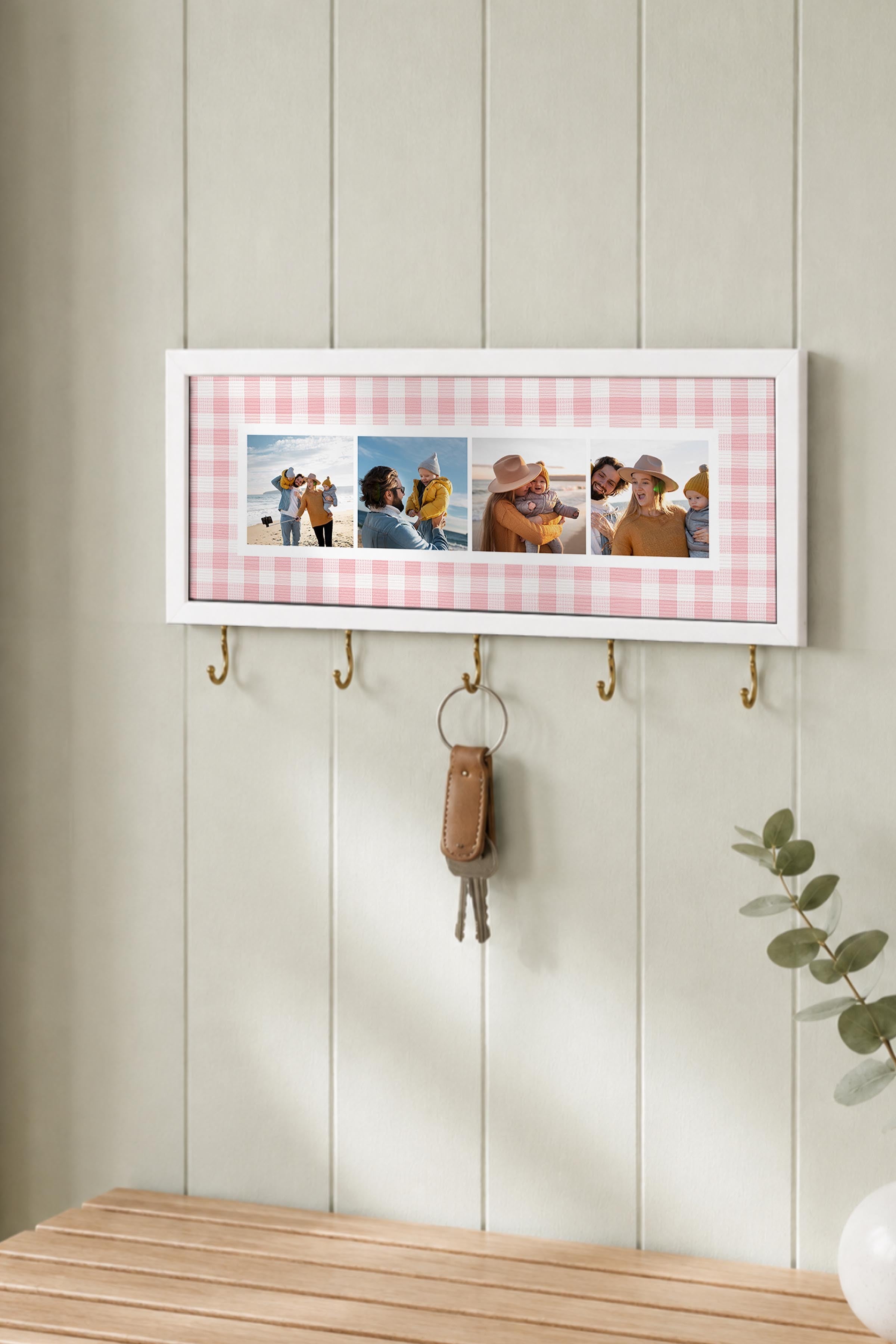 Kişiye Özel Tablo Anahtarlık, Photobooth Stili Beyaz Fotoğraf Çerçevesi, Vintage Duvar Dekoru