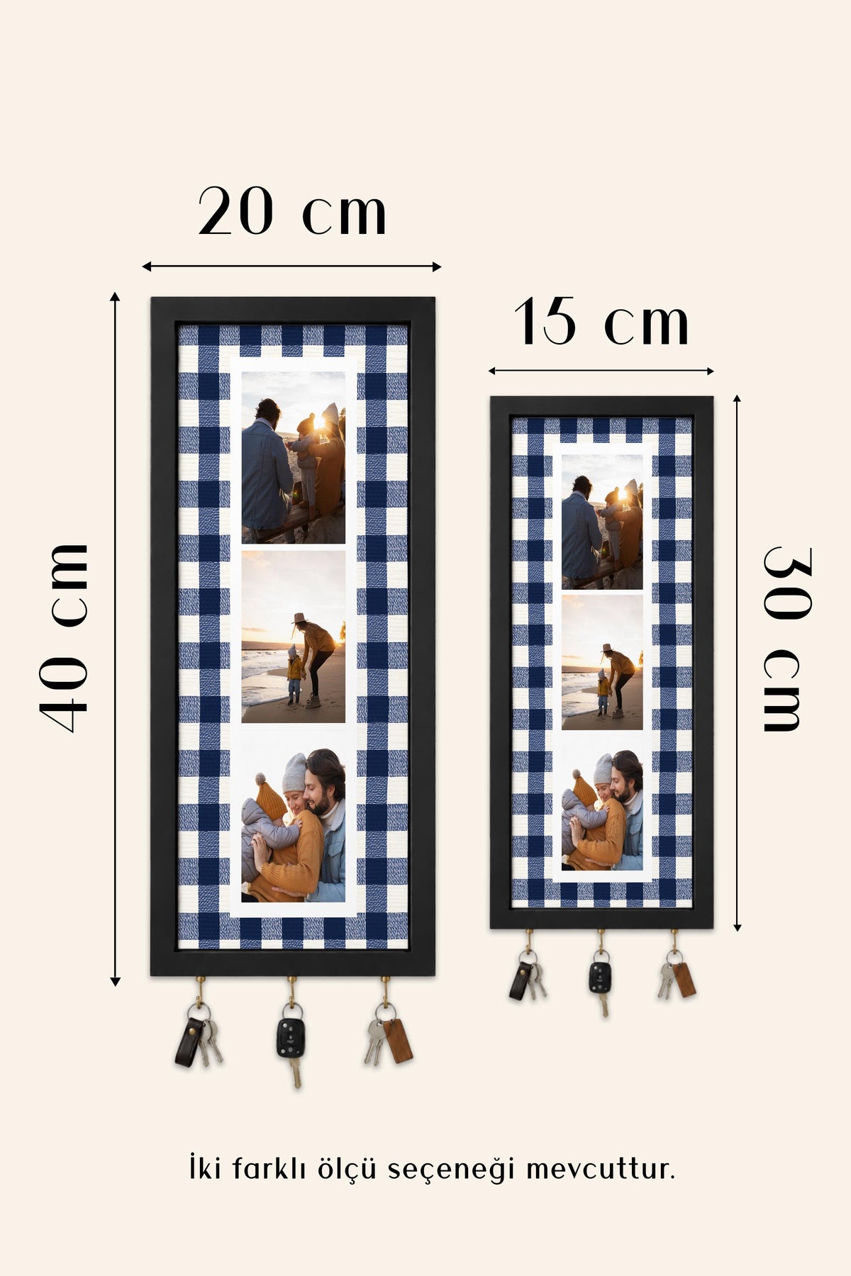 Kişiye Özel Tablo Anahtarlık, Photobooth Stili Beyaz Fotoğraf Çerçevesi, Vintage Duvar Dekoru