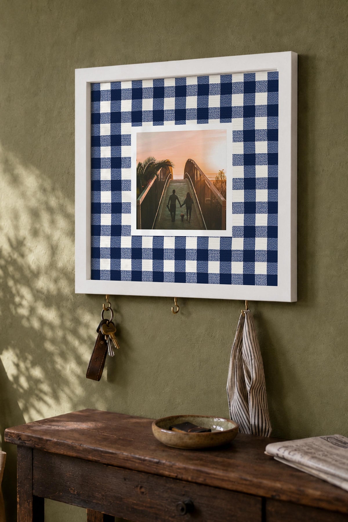 Kişiye Özel Tablo Anahtarlık, Photobooth Stili Beyaz Fotoğraf Çerçevesi, Vintage Duvar Dekoru