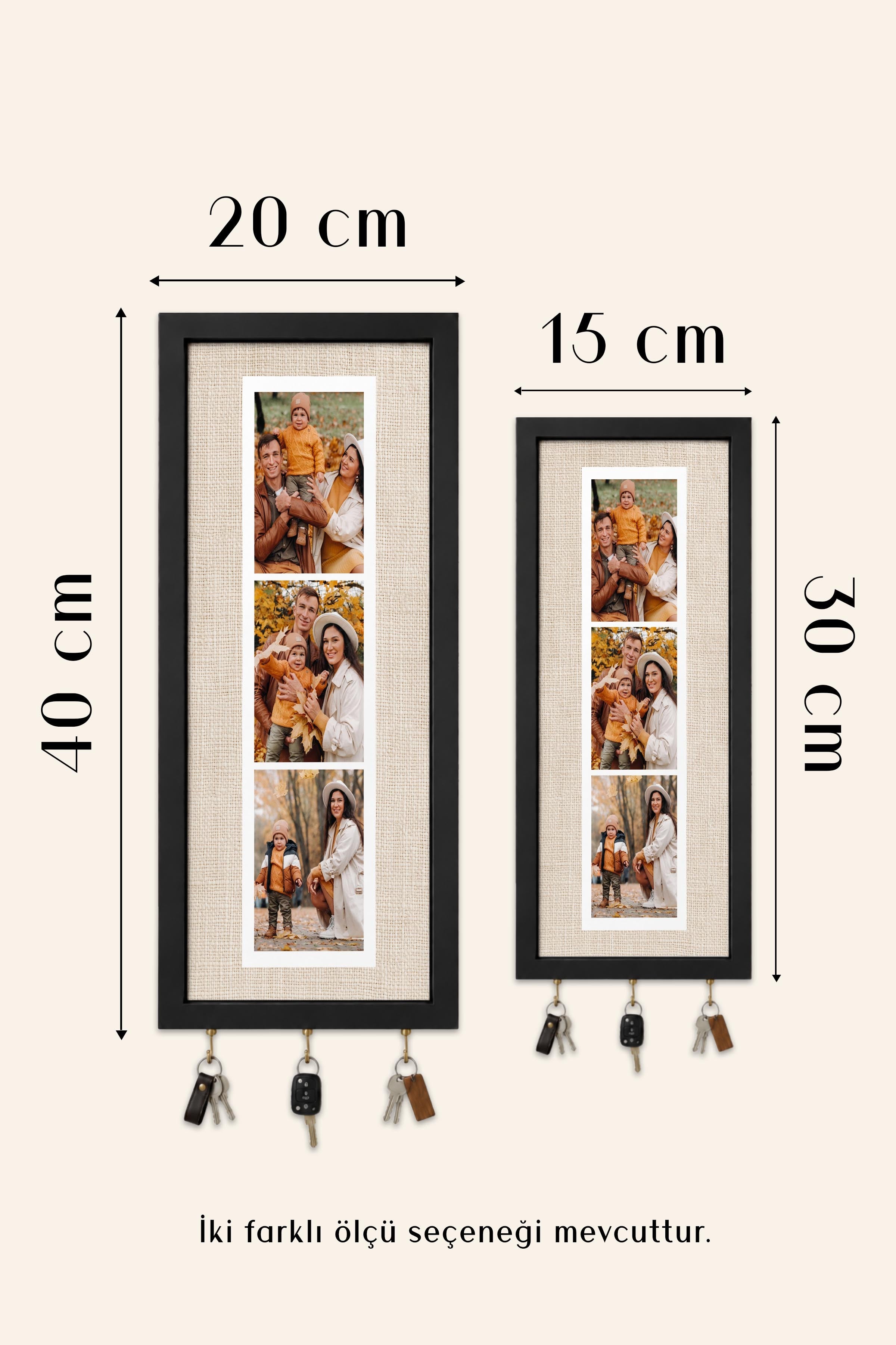 Kişiye Özel Tablo Anahtarlık, Photobooth Stili Beyaz Fotoğraf Çerçevesi, Vintage Duvar Dekoru