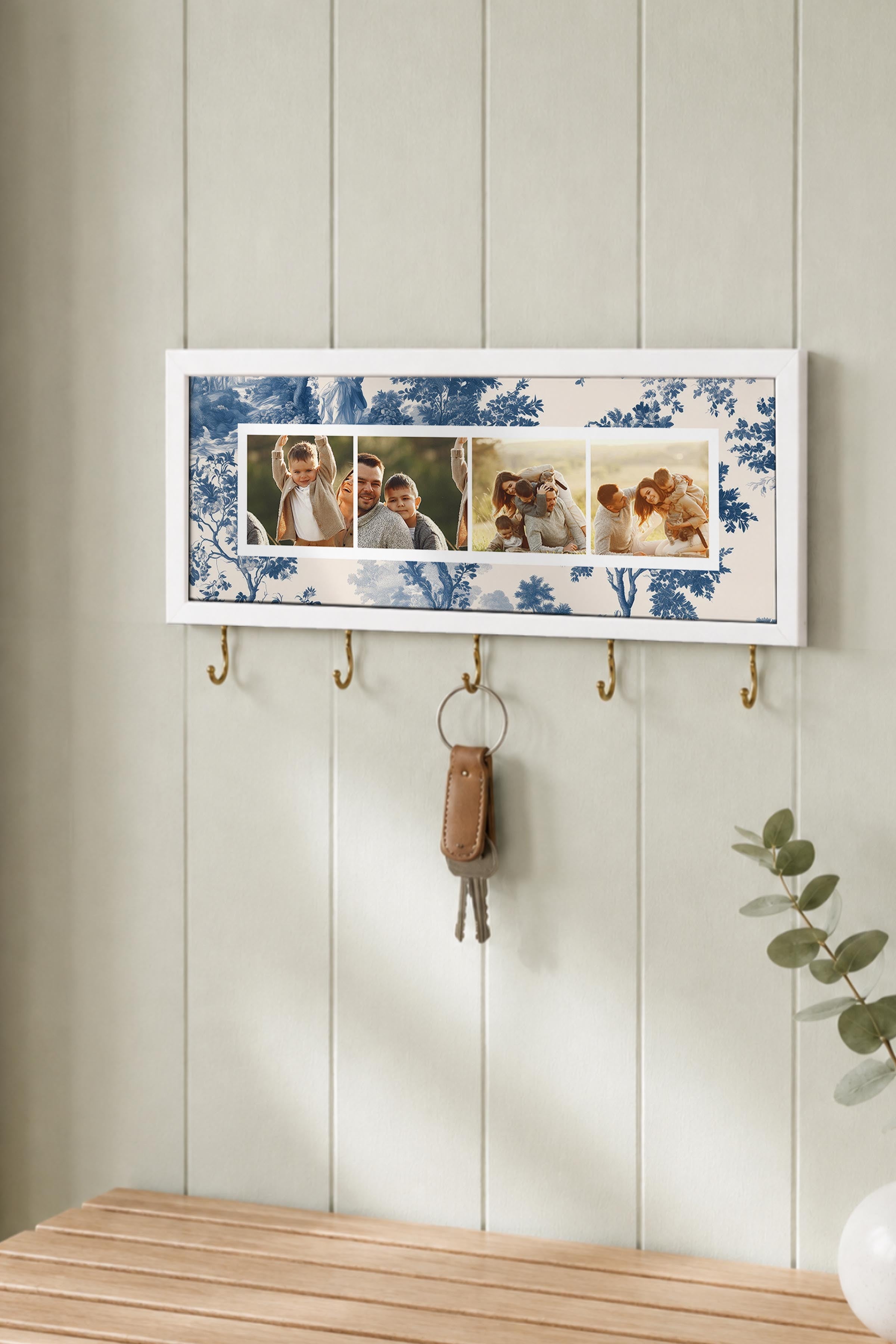 Kişiye Özel Tablo Anahtarlık, Photobooth Stili Beyaz Fotoğraf Çerçevesi, Vintage Duvar Dekoru