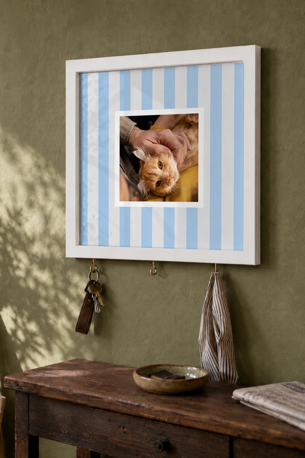 Kişiye Özel Tablo Anahtarlık, Photobooth Stili Beyaz Fotoğraf Çerçevesi, Vintage Duvar Dekoru
