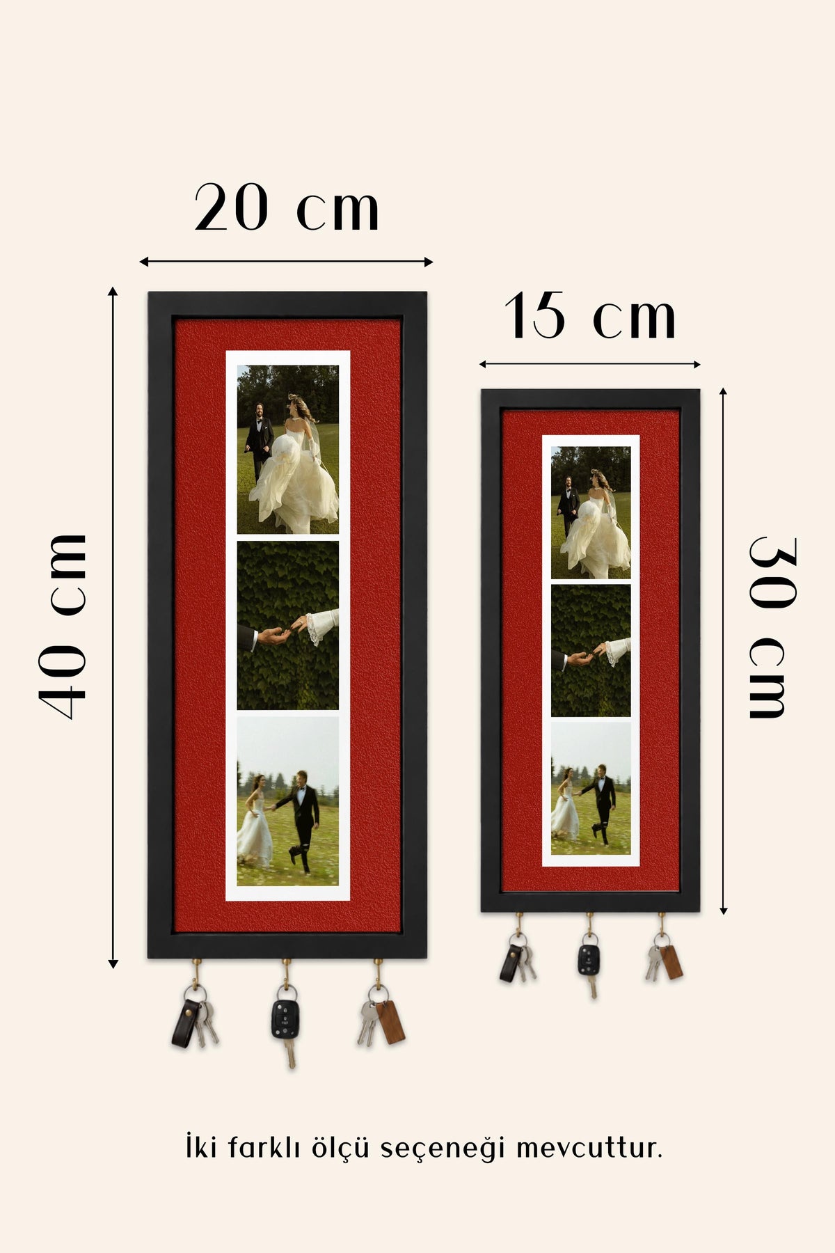 Kişiye Özel Tablo Anahtarlık, Photobooth Stili Beyaz Fotoğraf Çerçevesi, Vintage Duvar Dekoru