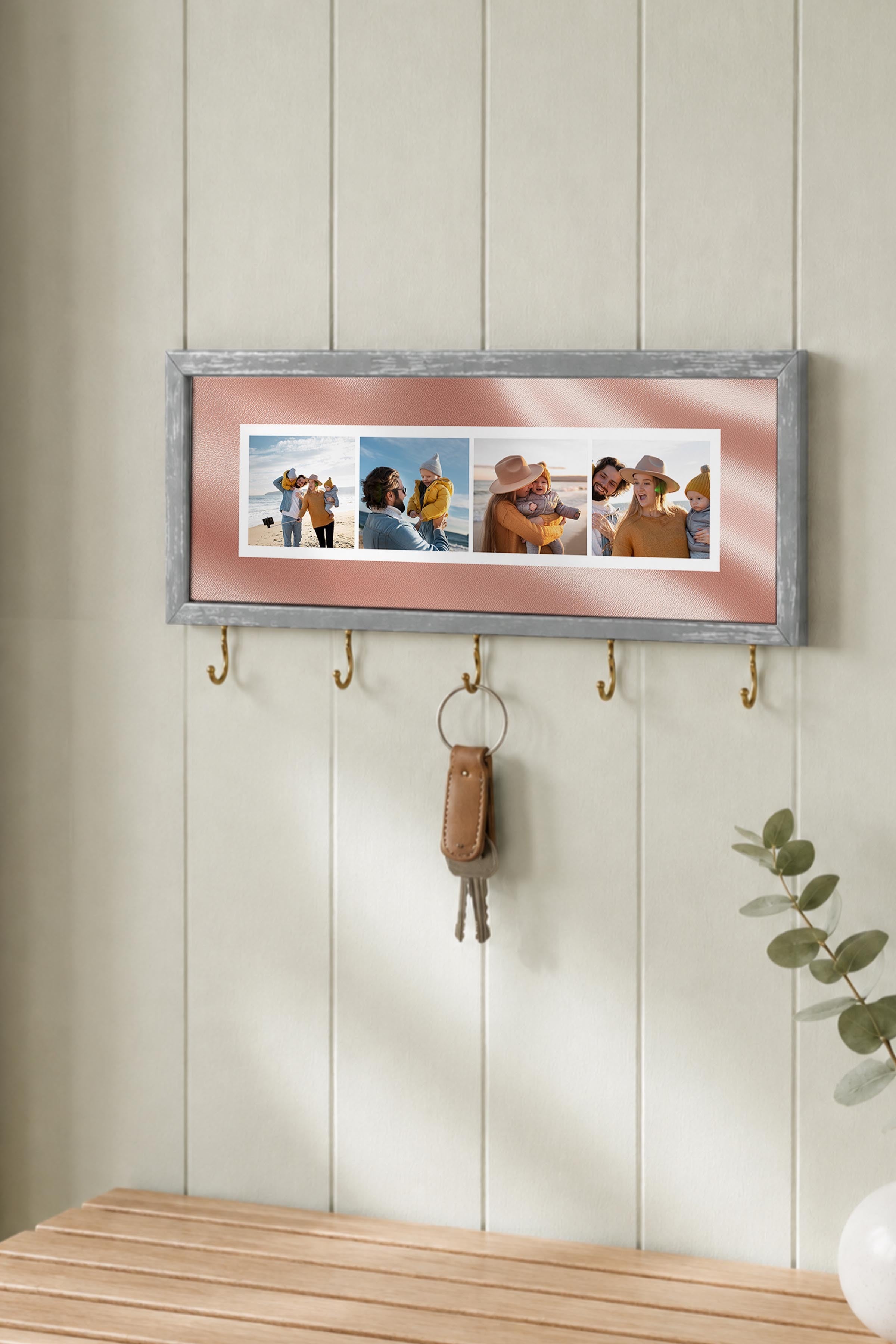 Kişiye Özel Tablo Anahtarlık, Photobooth Stili Gümüş Fotoğraf Çerçevesi, Vintage Duvar Dekoru