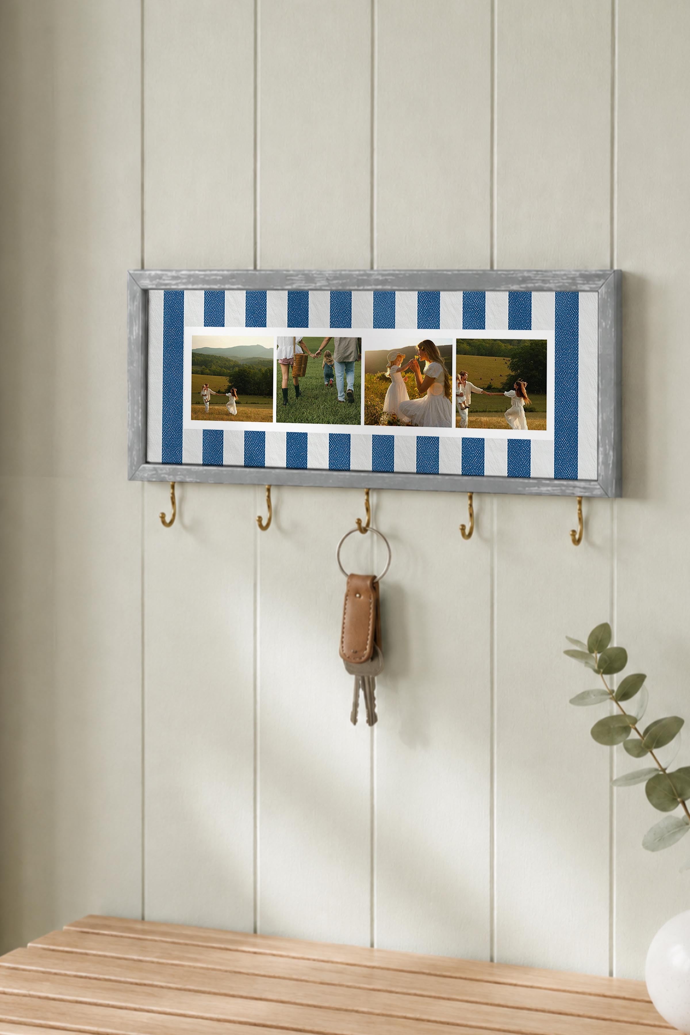 Kişiye Özel Tablo Anahtarlık, Photobooth Stili Gümüş Fotoğraf Çerçevesi, Vintage Duvar Dekoru