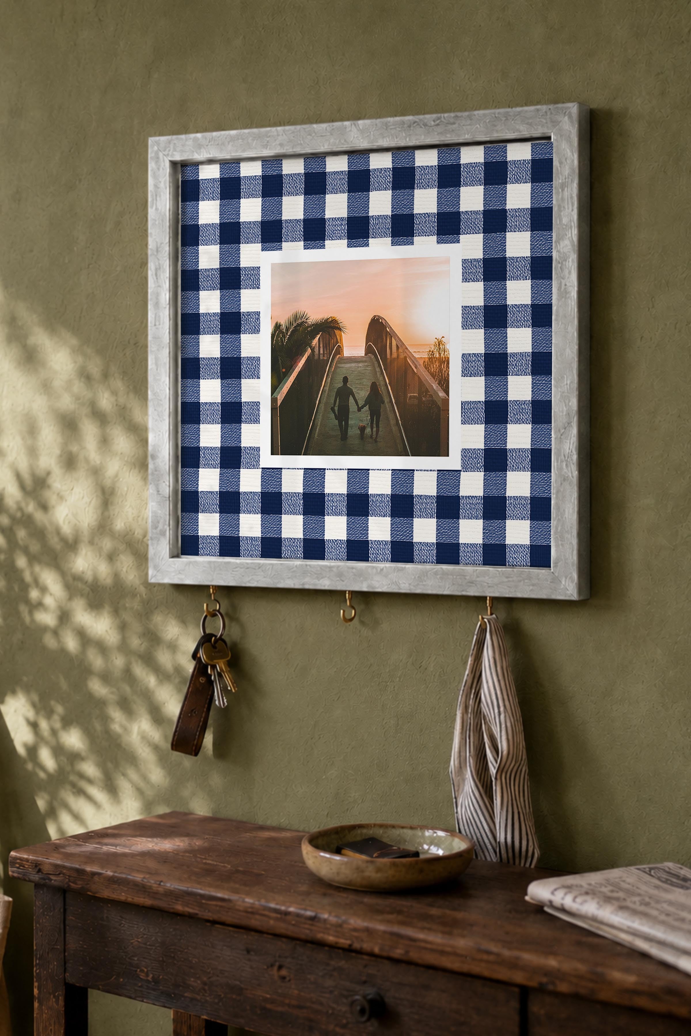 Kişiye Özel Tablo Anahtarlık, Photobooth Stili Gümüş Fotoğraf Çerçevesi, Vintage Duvar Dekoru