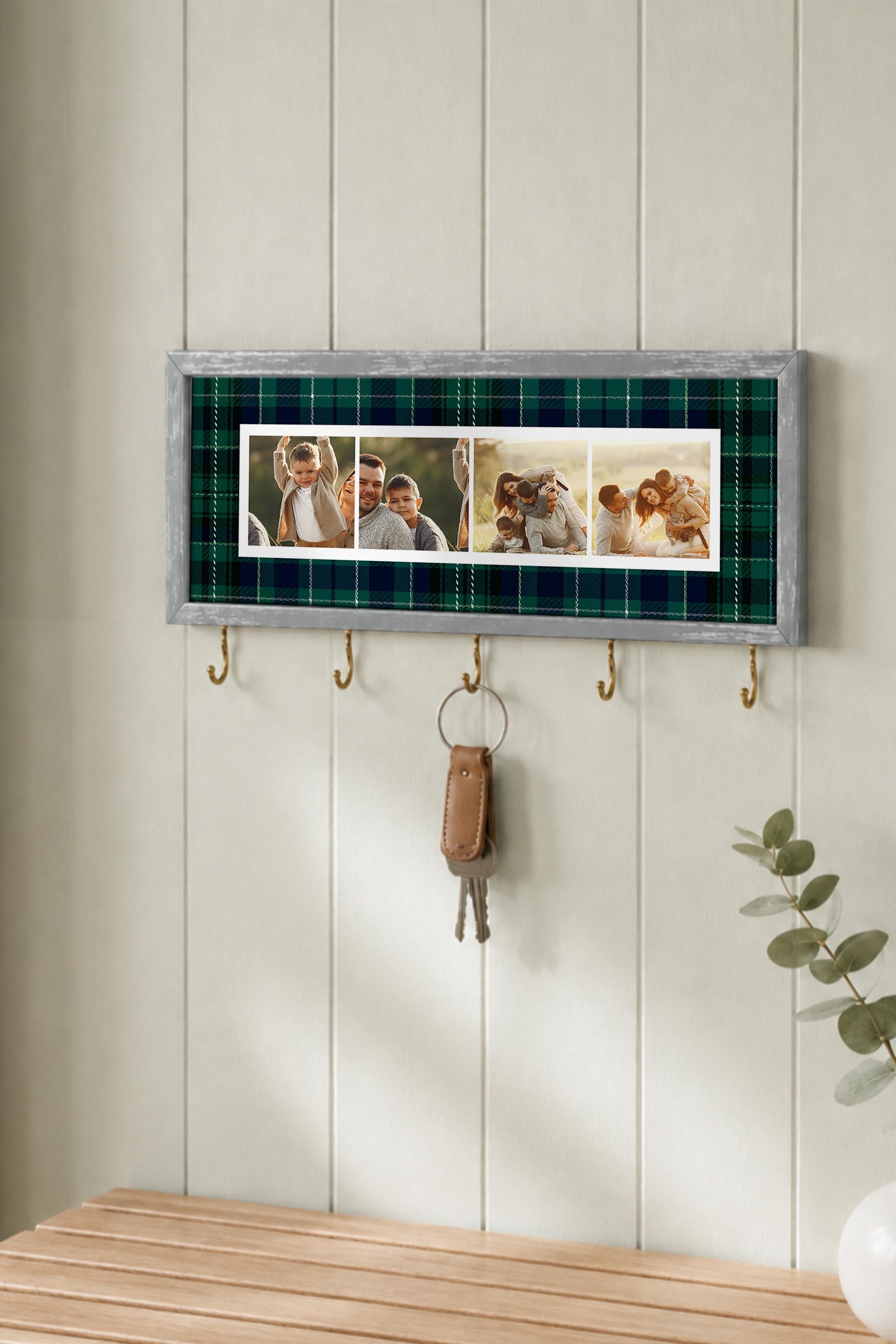 Kişiye Özel Tablo Anahtarlık, Photobooth Stili Gümüş Fotoğraf Çerçevesi, Vintage Duvar Dekoru