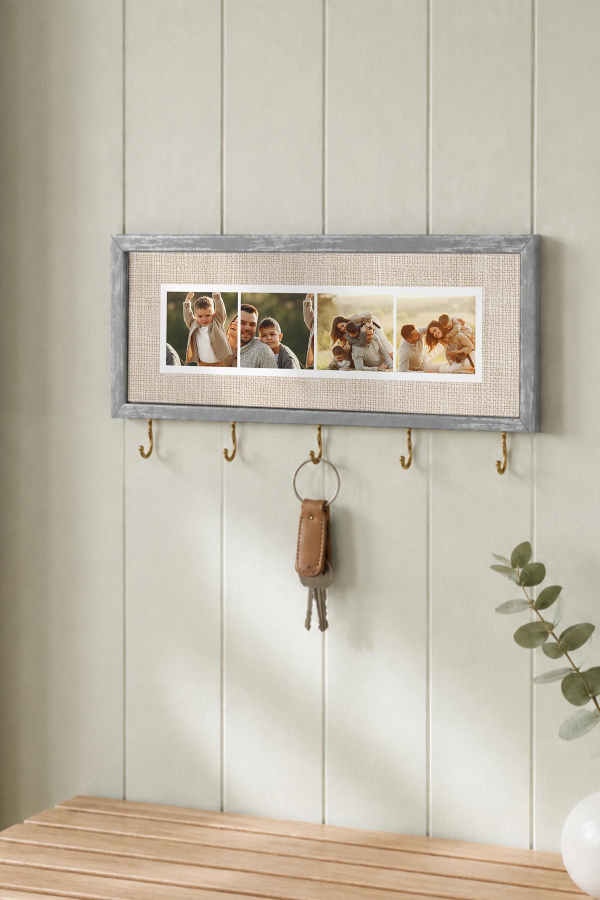 Kişiye Özel Tablo Anahtarlık, Photobooth Stili Gümüş Fotoğraf Çerçevesi, Vintage Duvar Dekoru
