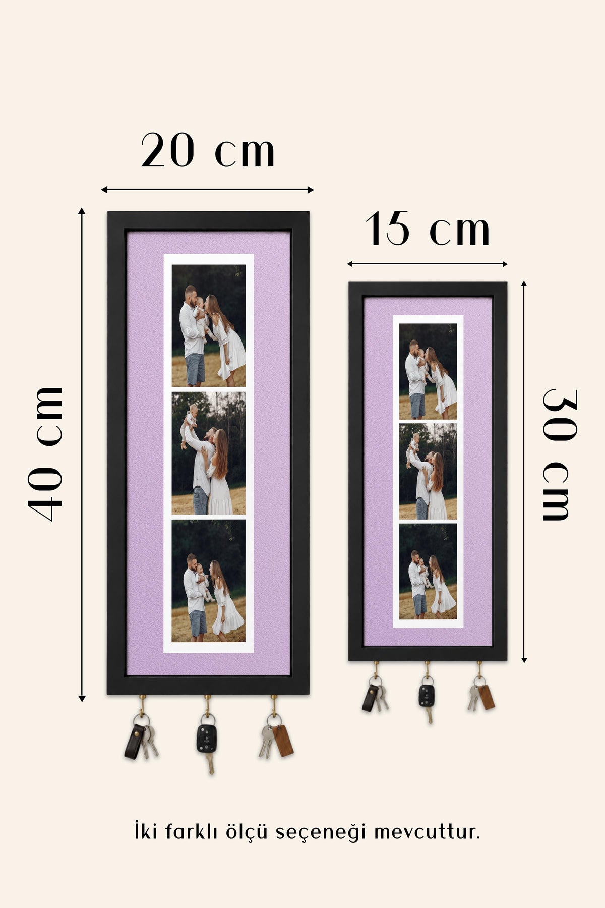 Kişiye Özel Tablo Anahtarlık, Photobooth Stili Gümüş Fotoğraf Çerçevesi, Vintage Duvar Dekoru