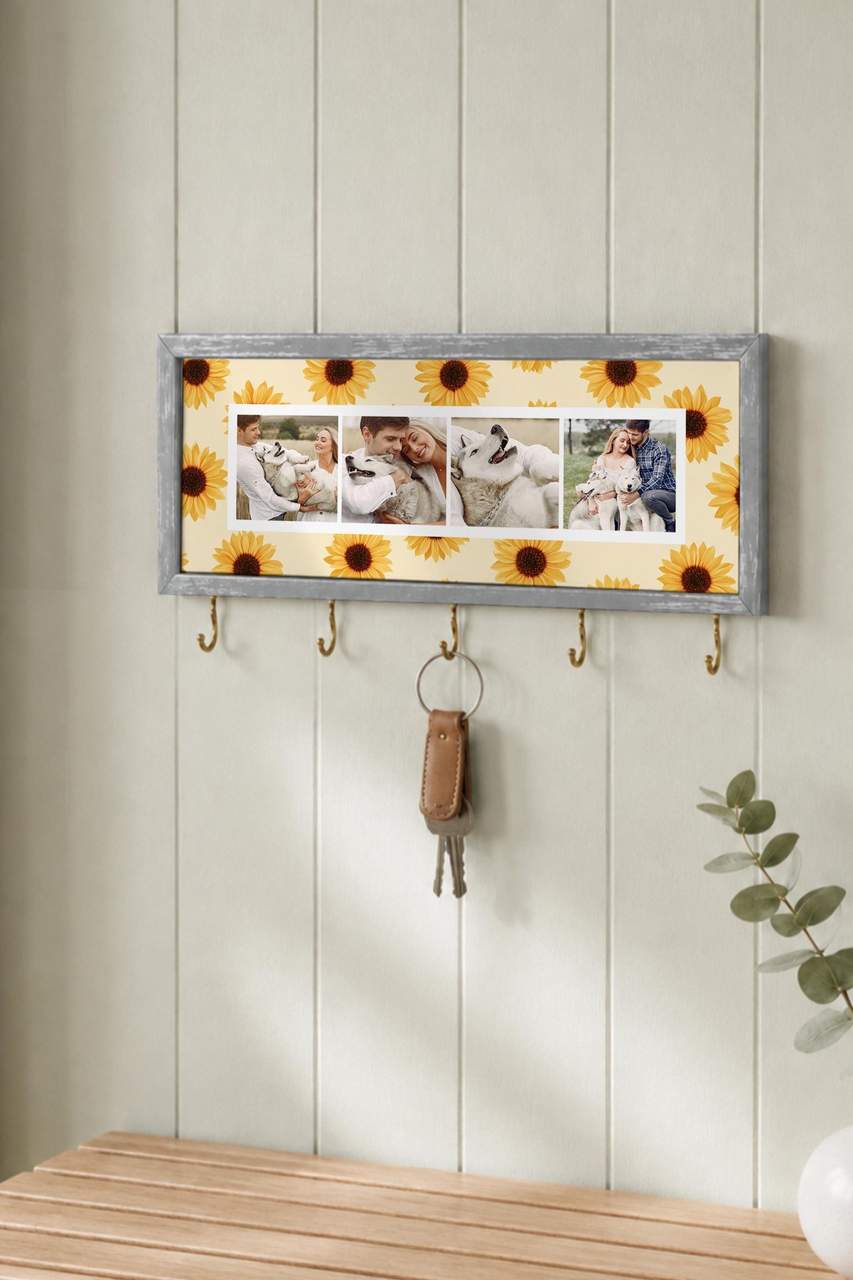 Kişiye Özel Tablo Anahtarlık, Photobooth Stili Gümüş Fotoğraf Çerçevesi, Vintage Duvar Dekoru