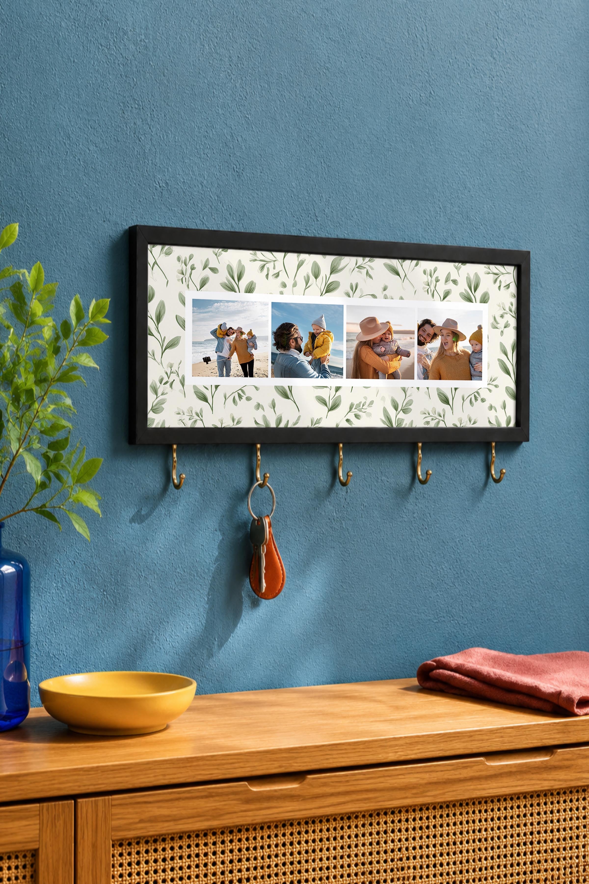 Kişiye Özel Tablo Anahtarlık, Photobooth Stili Siyah Fotoğraf Çerçevesi, Vintage Duvar Dekoru